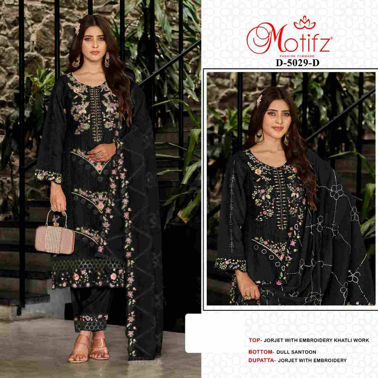 Motifz Hit Design 5029 Colours By Motifz 5029-A To 5029-D Series Beautiful Pakistani Suits Colorful Stylish Fancy Casual Wear & Ethnic Wear Georgette Dresses At Wholesale Price