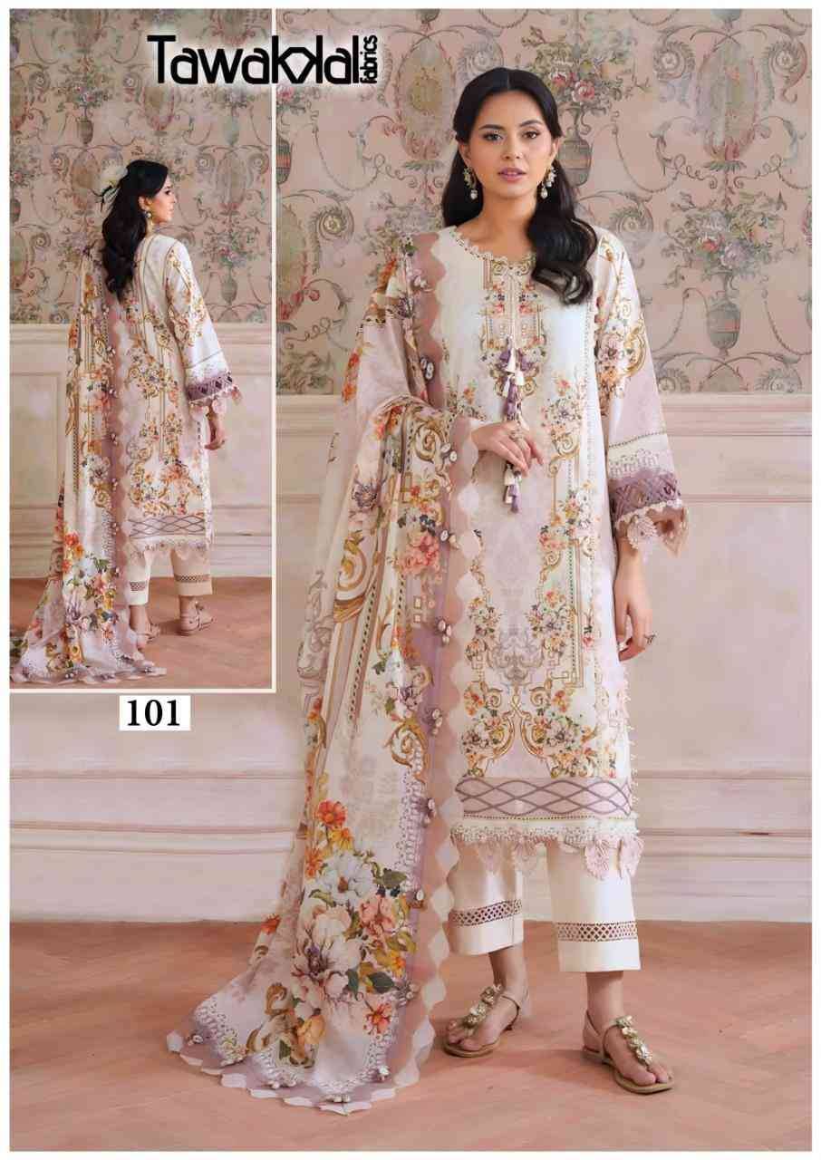 Saba By Tawakkal Fab 101 To 110 Series Designer Festive Suits Beautiful Stylish Fancy Colorful Party Wear & Occasional Wear Pure Cotton Dresses At Wholesale Price