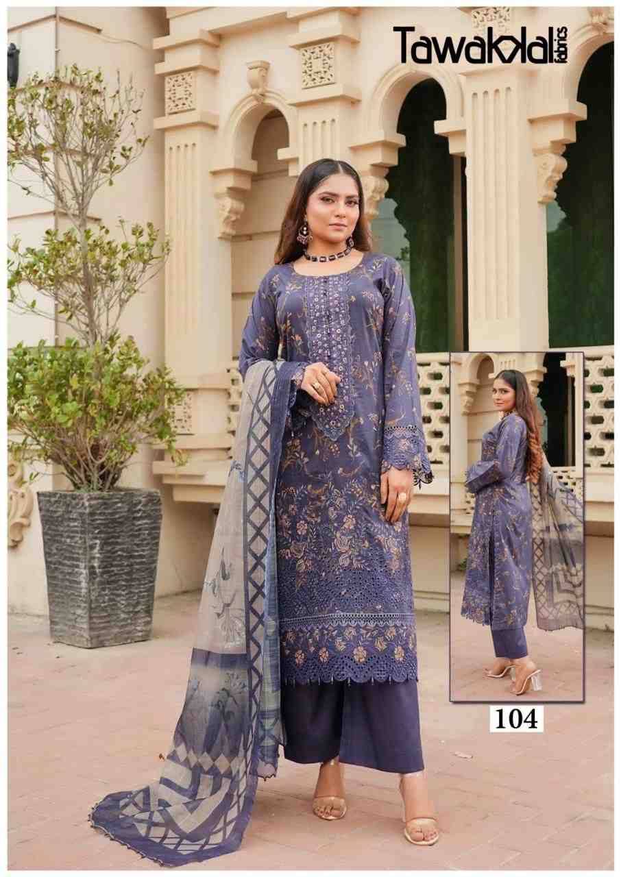 Saba By Tawakkal Fab 101 To 110 Series Designer Festive Suits Beautiful Stylish Fancy Colorful Party Wear & Occasional Wear Pure Cotton Dresses At Wholesale Price