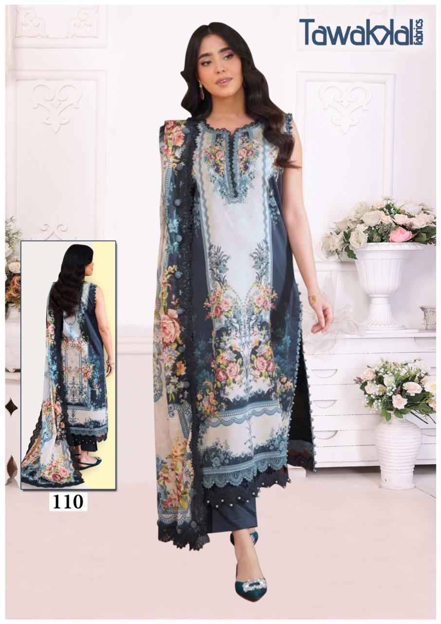 Saba By Tawakkal Fab 101 To 110 Series Designer Festive Suits Beautiful Stylish Fancy Colorful Party Wear & Occasional Wear Pure Cotton Dresses At Wholesale Price