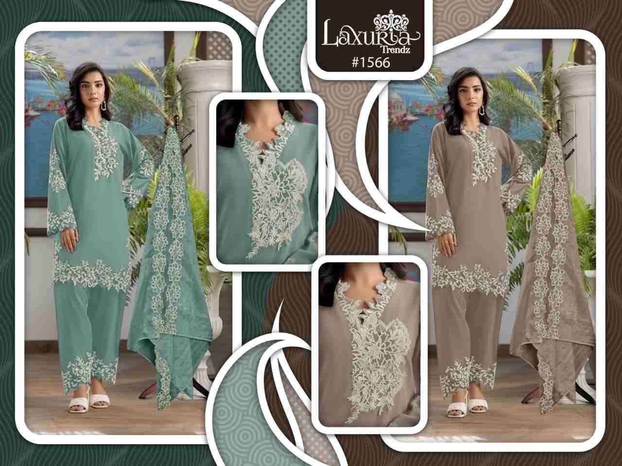 Luxuria Trendz 1566 Colours By Luxuria 1566-A To 1566-B Series Beautiful Pakistani Suits Colorful Stylish Fancy Casual Wear & Ethnic Wear Fancy Dresses At Wholesale Price