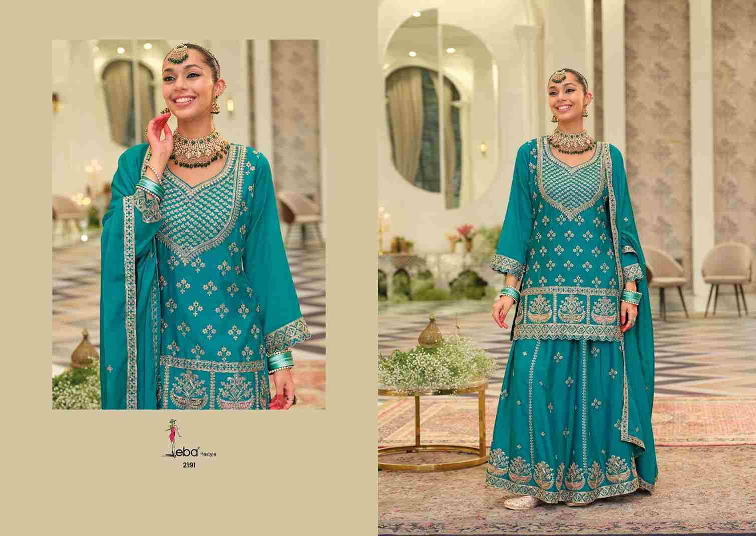 Rangoli By Eba Lifestyle 2191 To 2194 Series Beautiful Sharara Suits Colorful Stylish Fancy Casual Wear & Ethnic Wear Heavy Chinnon Embroidery Dresses At Wholesale Price