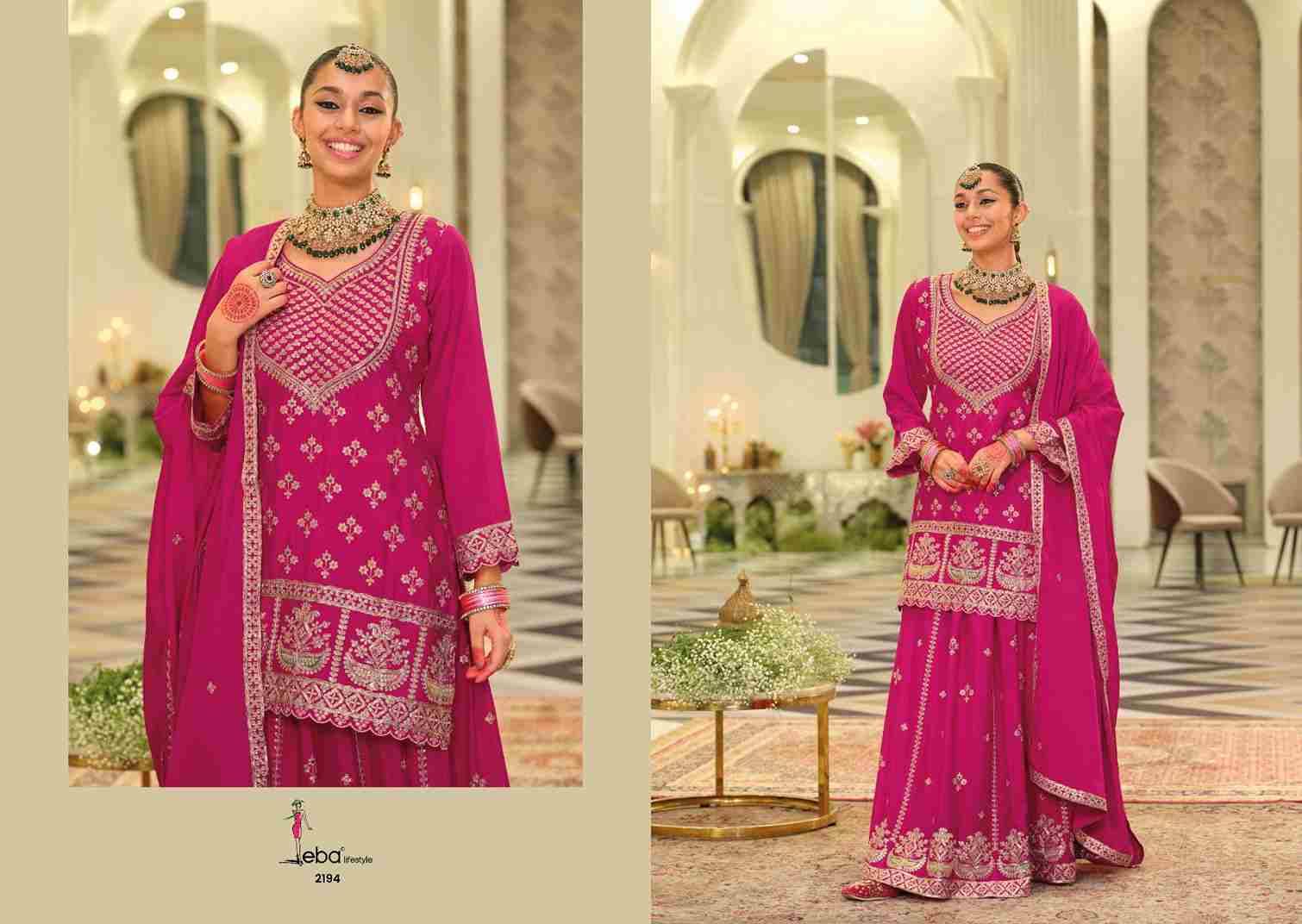 Rangoli By Eba Lifestyle 2191 To 2194 Series Beautiful Sharara Suits Colorful Stylish Fancy Casual Wear & Ethnic Wear Heavy Chinnon Embroidery Dresses At Wholesale Price