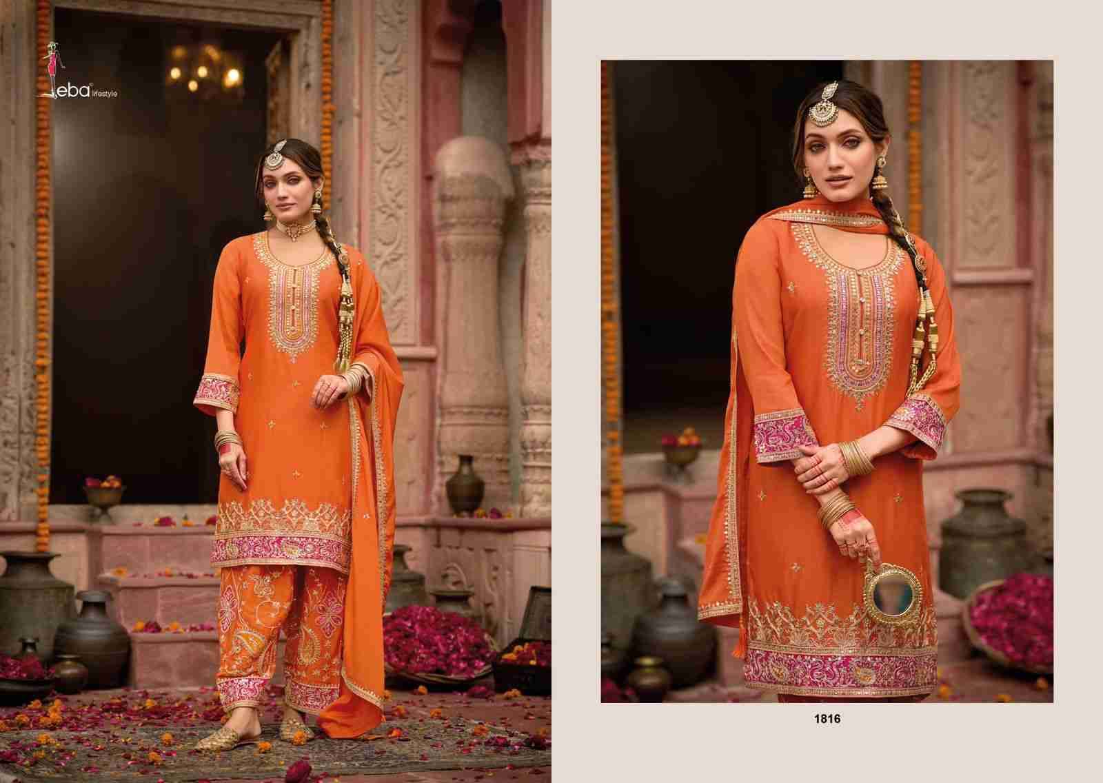 Kashish By Eba Lifestyle 1816 To 1818 Series Beautiful Festive Suits Colorful Stylish Fancy Casual Wear & Ethnic Wear Chinnon Dresses At Wholesale Price