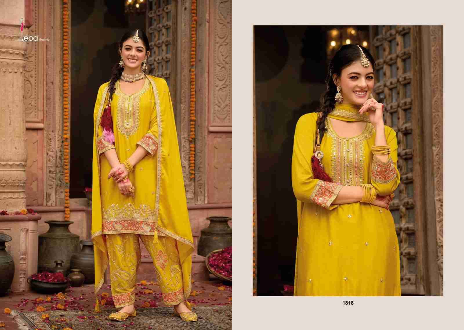 Kashish By Eba Lifestyle 1816 To 1818 Series Beautiful Festive Suits Colorful Stylish Fancy Casual Wear & Ethnic Wear Chinnon Dresses At Wholesale Price