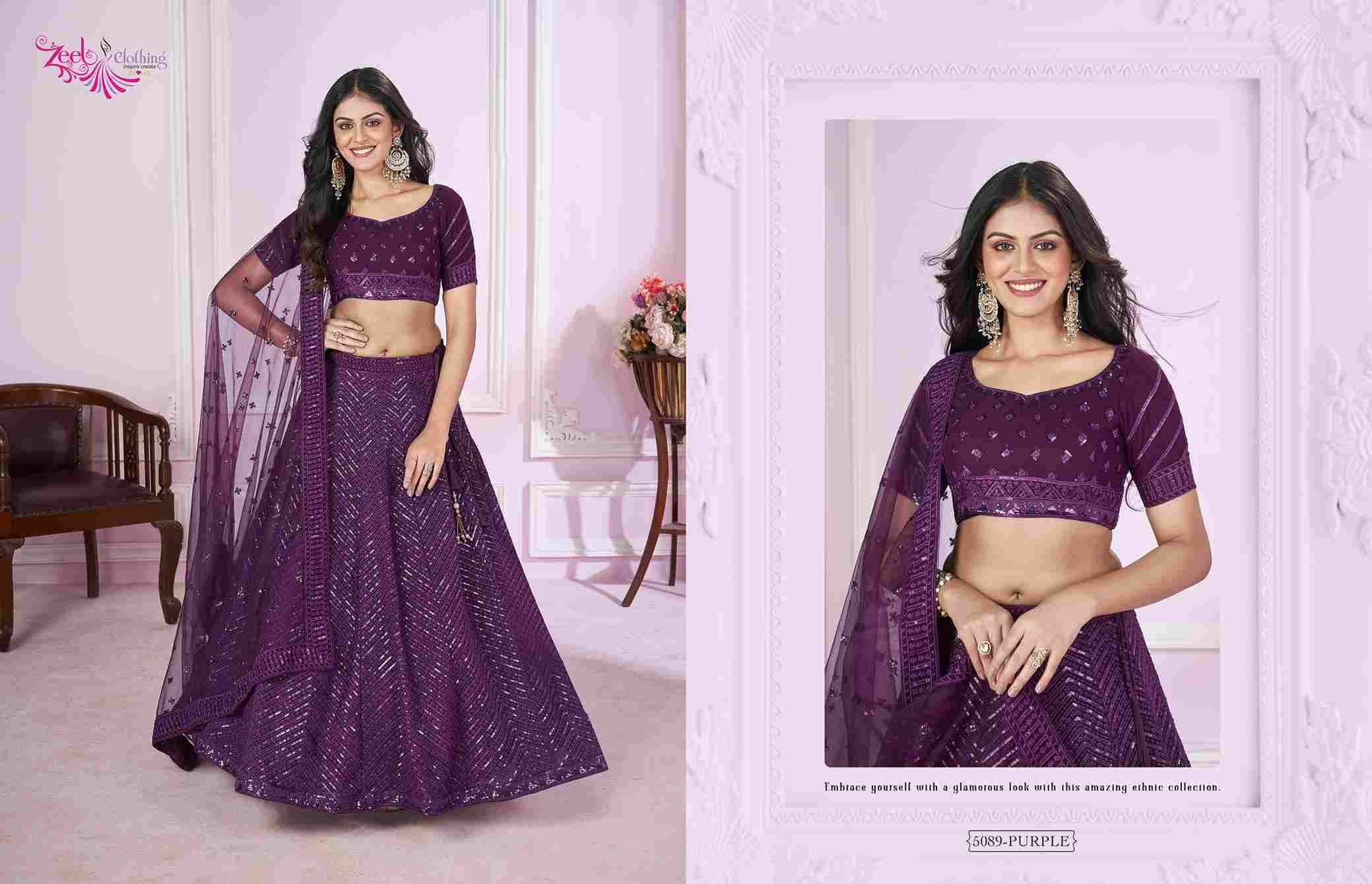 Vamika By Zeel Clothing Series Designer Beautiful Collection Occasional Wear & Party Wear Georgette Lehengas At Wholesale Price
