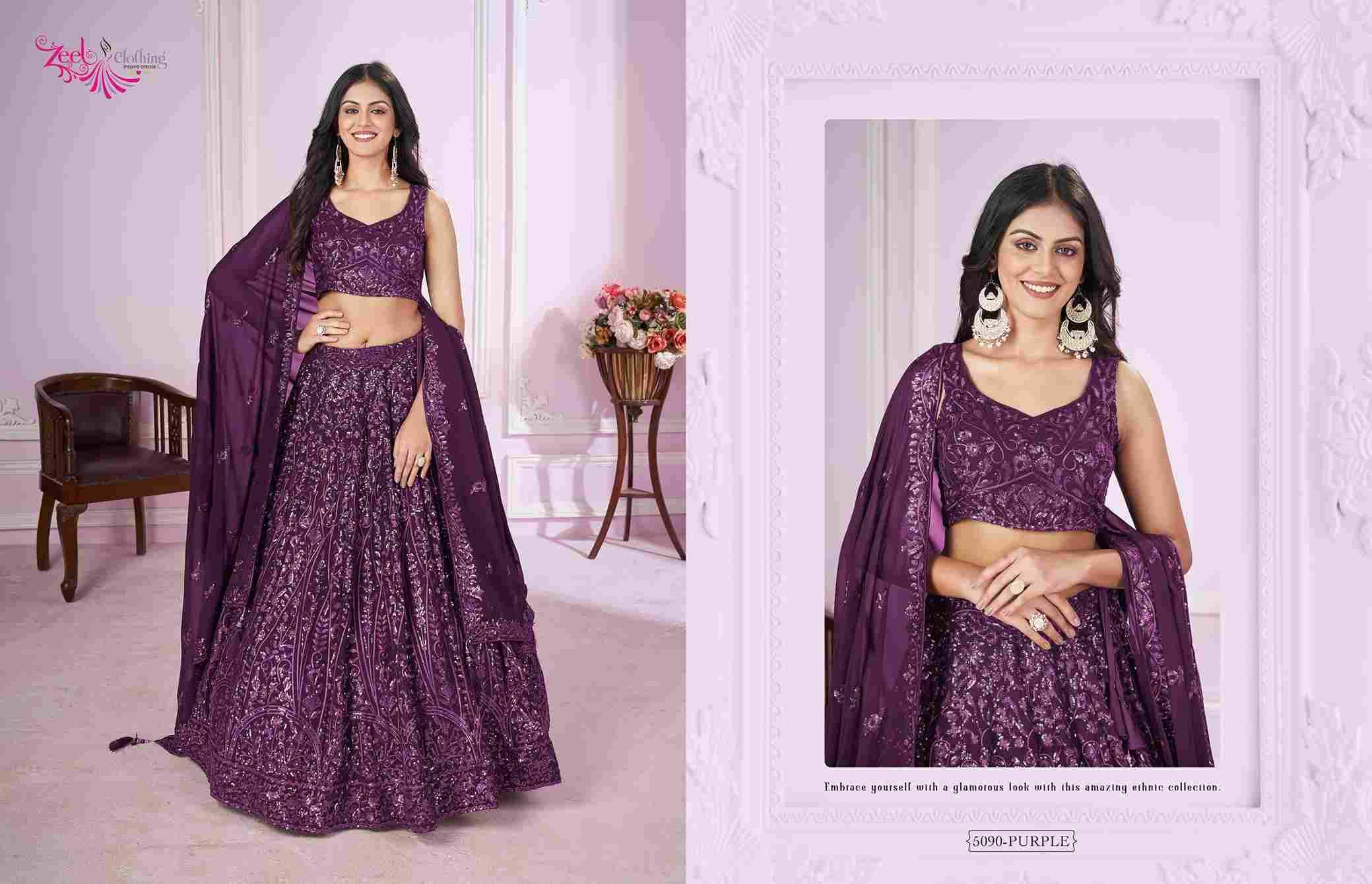 Vamika By Zeel Clothing Series Designer Beautiful Collection Occasional Wear & Party Wear Georgette Lehengas At Wholesale Price