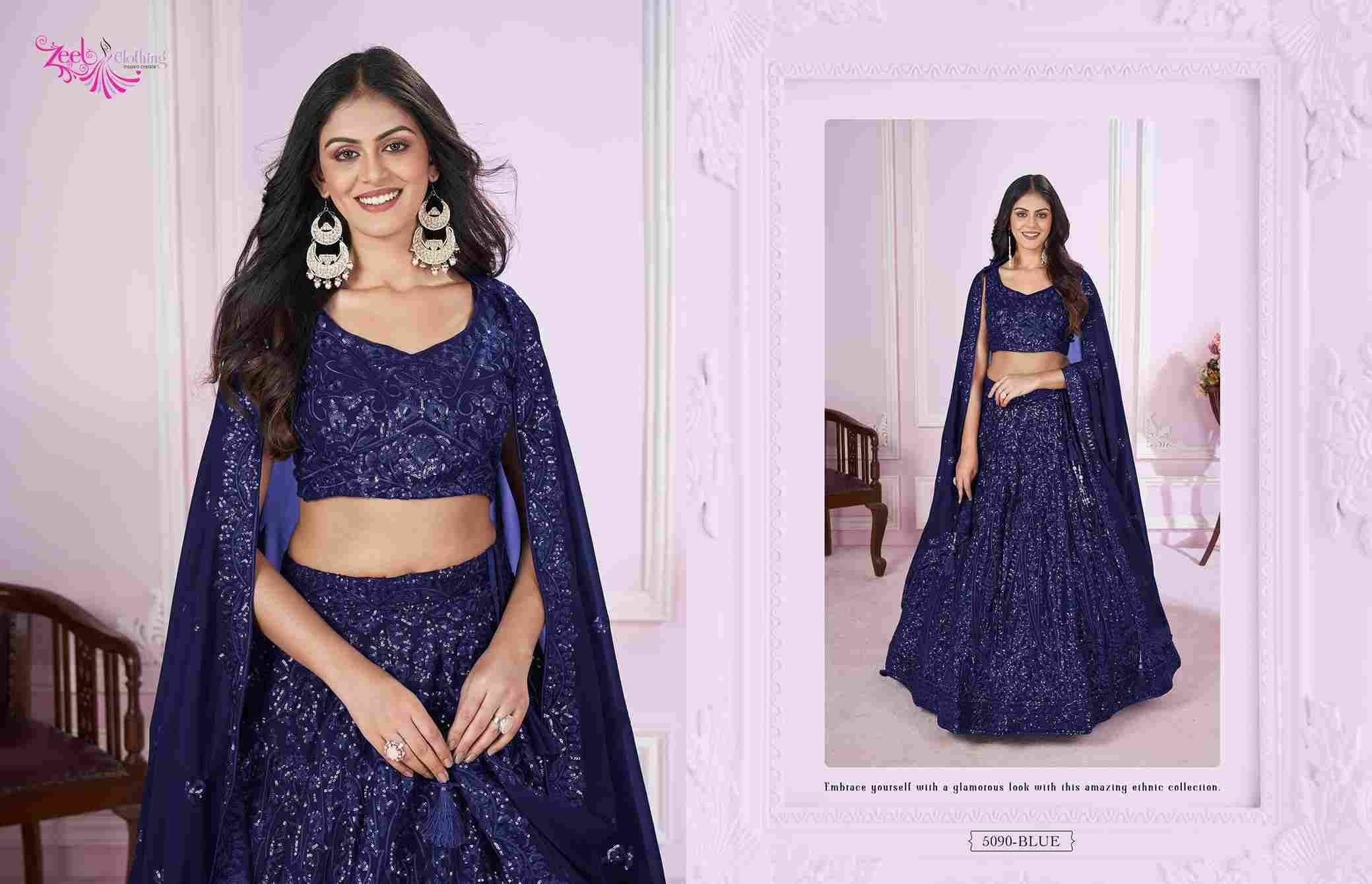 Vamika By Zeel Clothing Series Designer Beautiful Collection Occasional Wear & Party Wear Georgette Lehengas At Wholesale Price