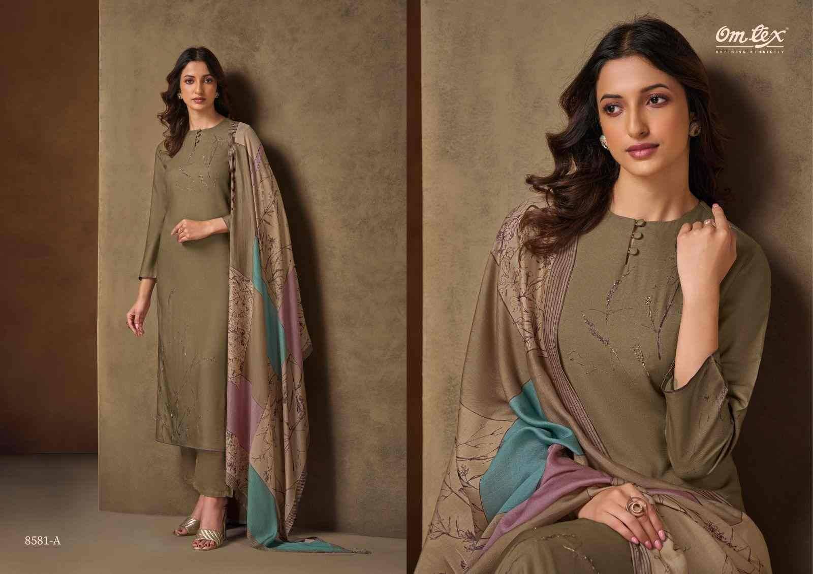 Ranno By Om Tex 8581-A To 8581-D Series Beautiful Festive Suits Colorful Stylish Fancy Casual Wear & Ethnic Wear Pure Pashmina Dresses At Wholesale Price