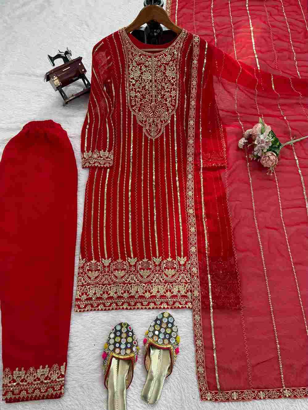 R-5931 By Fashid Wholesale Beautiful Festive Suits Colorful Stylish Fancy Casual Wear & Ethnic Wear Faux Georgette Dresses At Wholesale Price