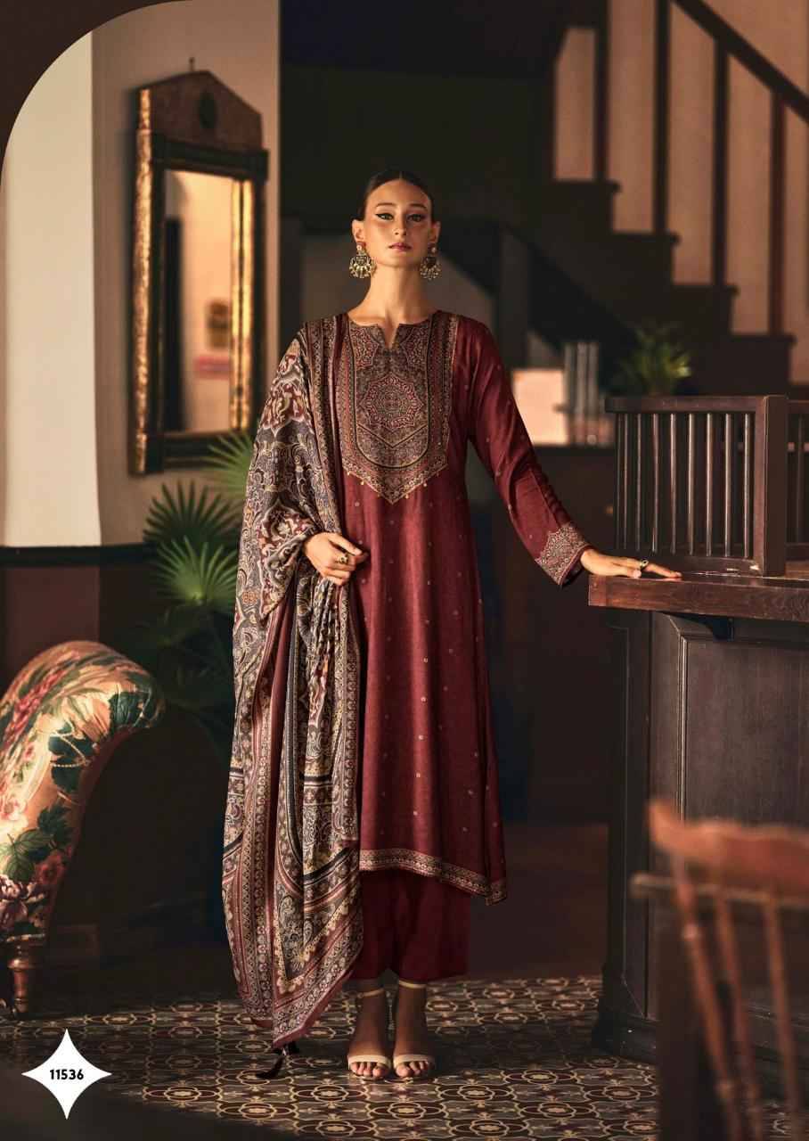 Luna By Sadhana Fashion 11536 To 11541 Series Designer Festive Suits Beautiful Fancy Stylish Colorful Party Wear & Occasional Wear Pure Viscose Pashmina Print Dresses At Wholesale Price