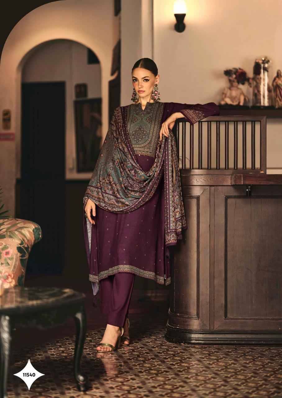 Luna By Sadhana Fashion 11536 To 11541 Series Designer Festive Suits Beautiful Fancy Stylish Colorful Party Wear & Occasional Wear Pure Viscose Pashmina Print Dresses At Wholesale Price