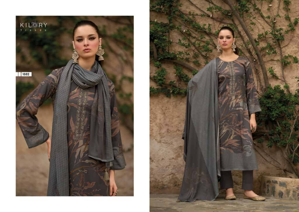 Isharat By Kilory 1881 To 1886 Series Beautiful Festive Suits Colorful Stylish Fancy Casual Wear & Ethnic Wear Pure Viscose Pashmina Dresses At Wholesale Price