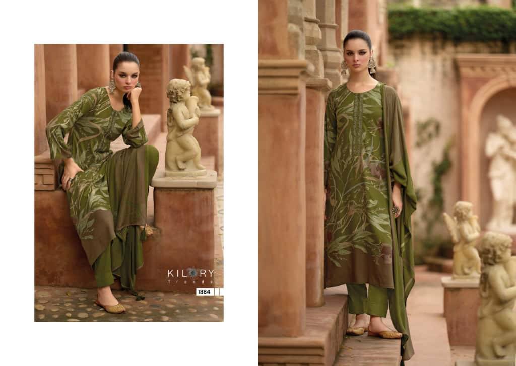 Isharat By Kilory 1881 To 1886 Series Beautiful Festive Suits Colorful Stylish Fancy Casual Wear & Ethnic Wear Pure Viscose Pashmina Dresses At Wholesale Price