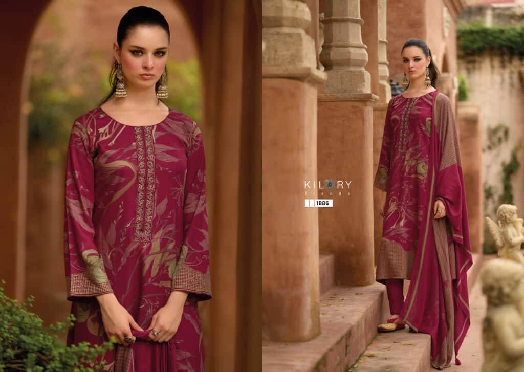 Isharat By Kilory 1881 To 1886 Series Beautiful Festive Suits Colorful Stylish Fancy Casual Wear & Ethnic Wear Pure Viscose Pashmina Dresses At Wholesale Price