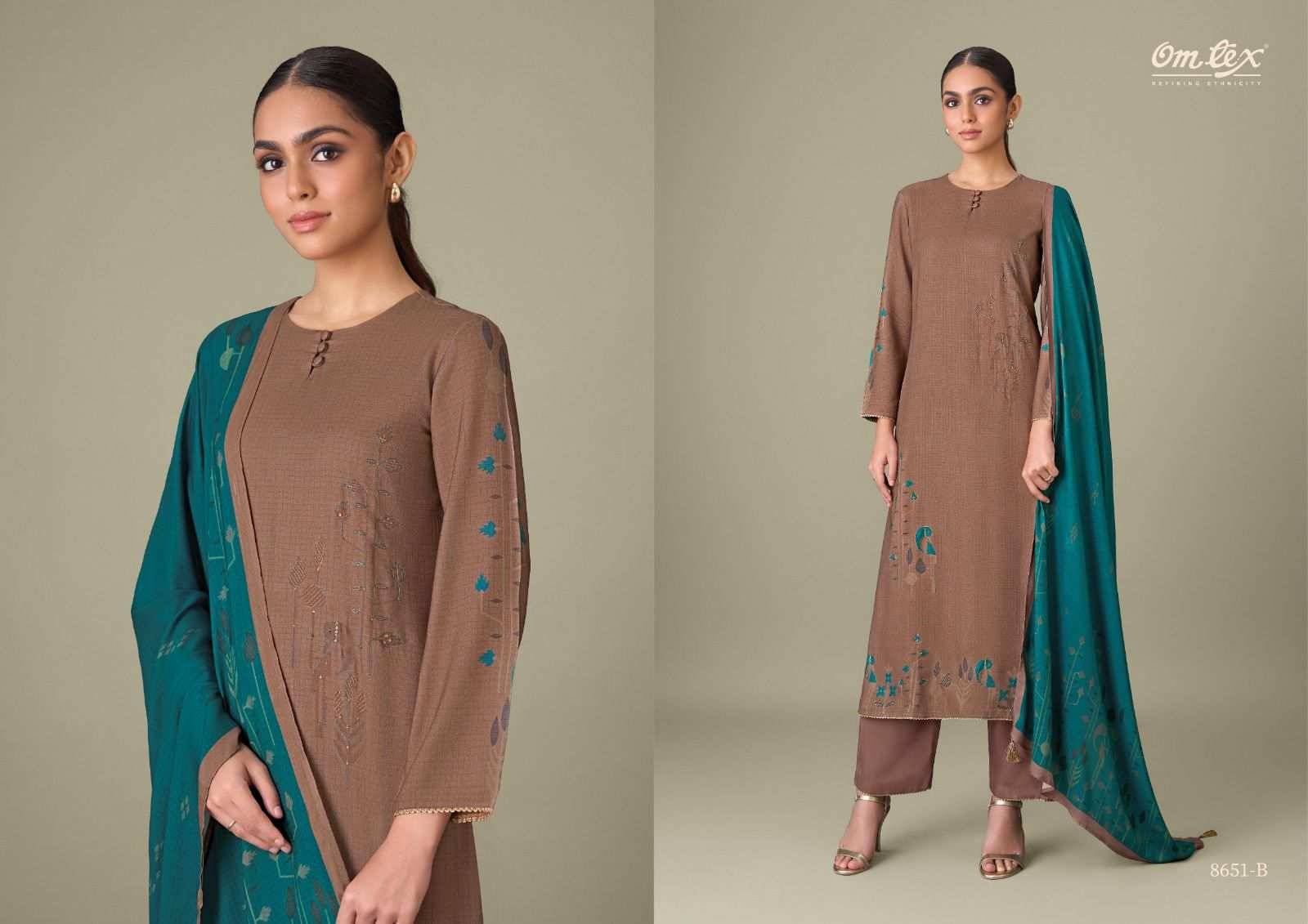 Maria By Om Tex 8651-A To 8651-D Series Beautiful Festive Suits Colorful Stylish Fancy Casual Wear & Ethnic Wear Pure Pashmina Dresses At Wholesale Price