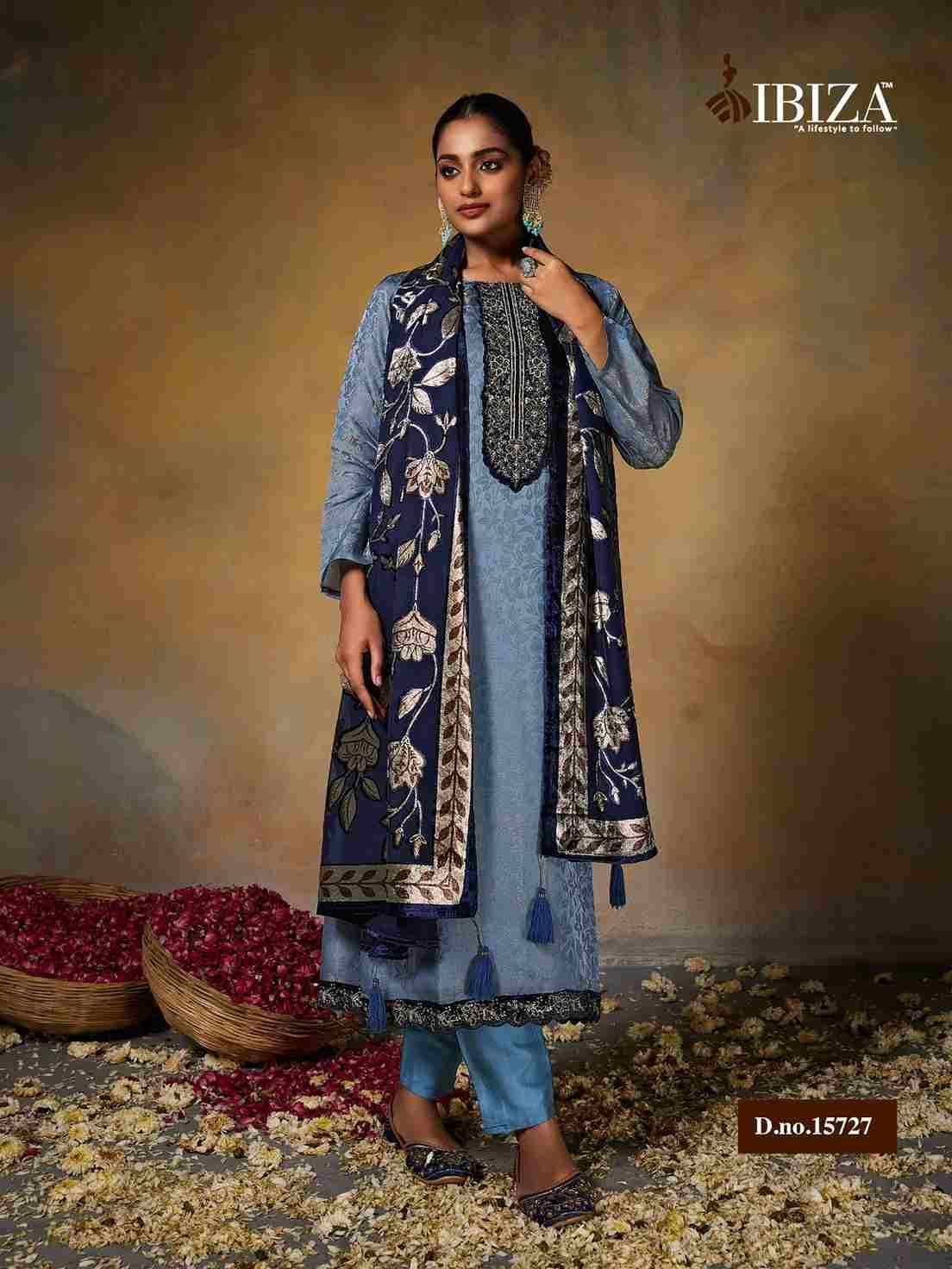 Chitthi By Ibiza 15724 To 15727 Series Beautiful Festive Suits Colorful Stylish Fancy Casual Wear & Ethnic Wear Pure Silk Jacquard Dresses At Wholesale Price