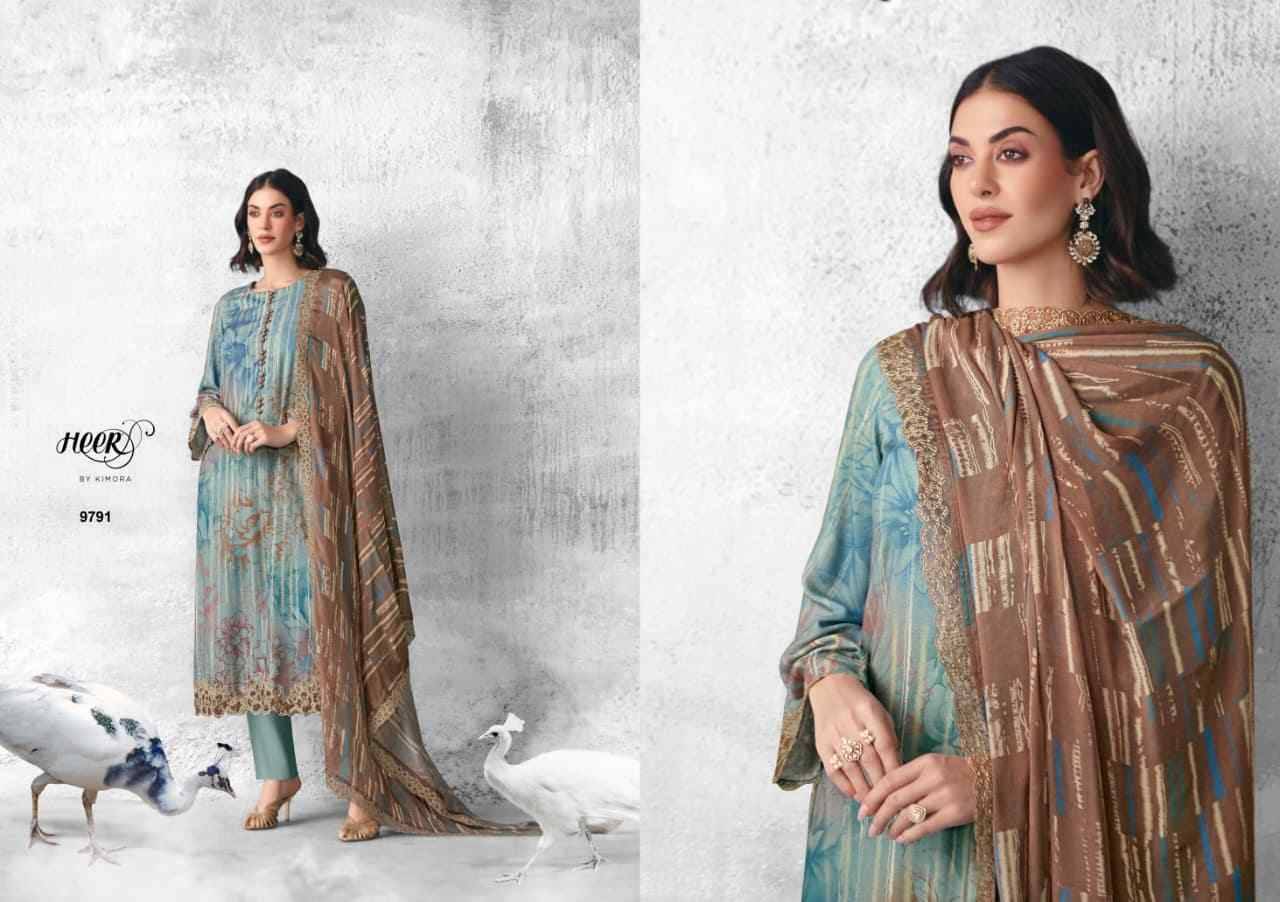 Peacock By Kimora Fashion 9791 To 9796 Series Designer Festive Suits Collection Beautiful Stylish Fancy Colorful Party Wear & Occasional Wear Pure Muslin Dresses At Wholesale Price