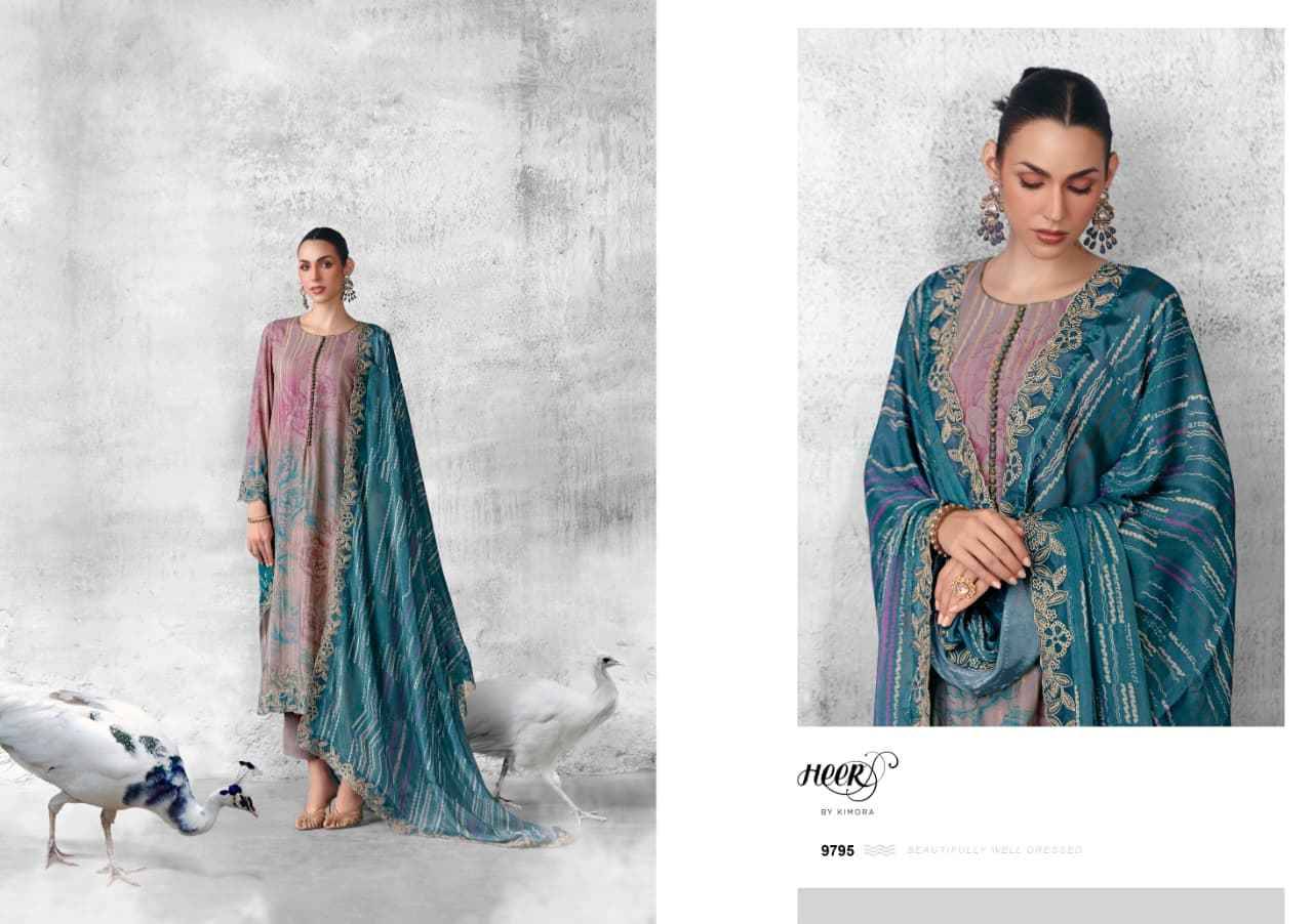 Peacock By Kimora Fashion 9791 To 9796 Series Designer Festive Suits Collection Beautiful Stylish Fancy Colorful Party Wear & Occasional Wear Pure Muslin Dresses At Wholesale Price