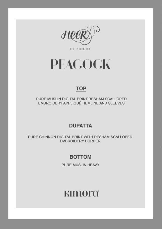 Peacock By Kimora Fashion 9791 To 9796 Series Designer Festive Suits Collection Beautiful Stylish Fancy Colorful Party Wear & Occasional Wear Pure Muslin Dresses At Wholesale Price