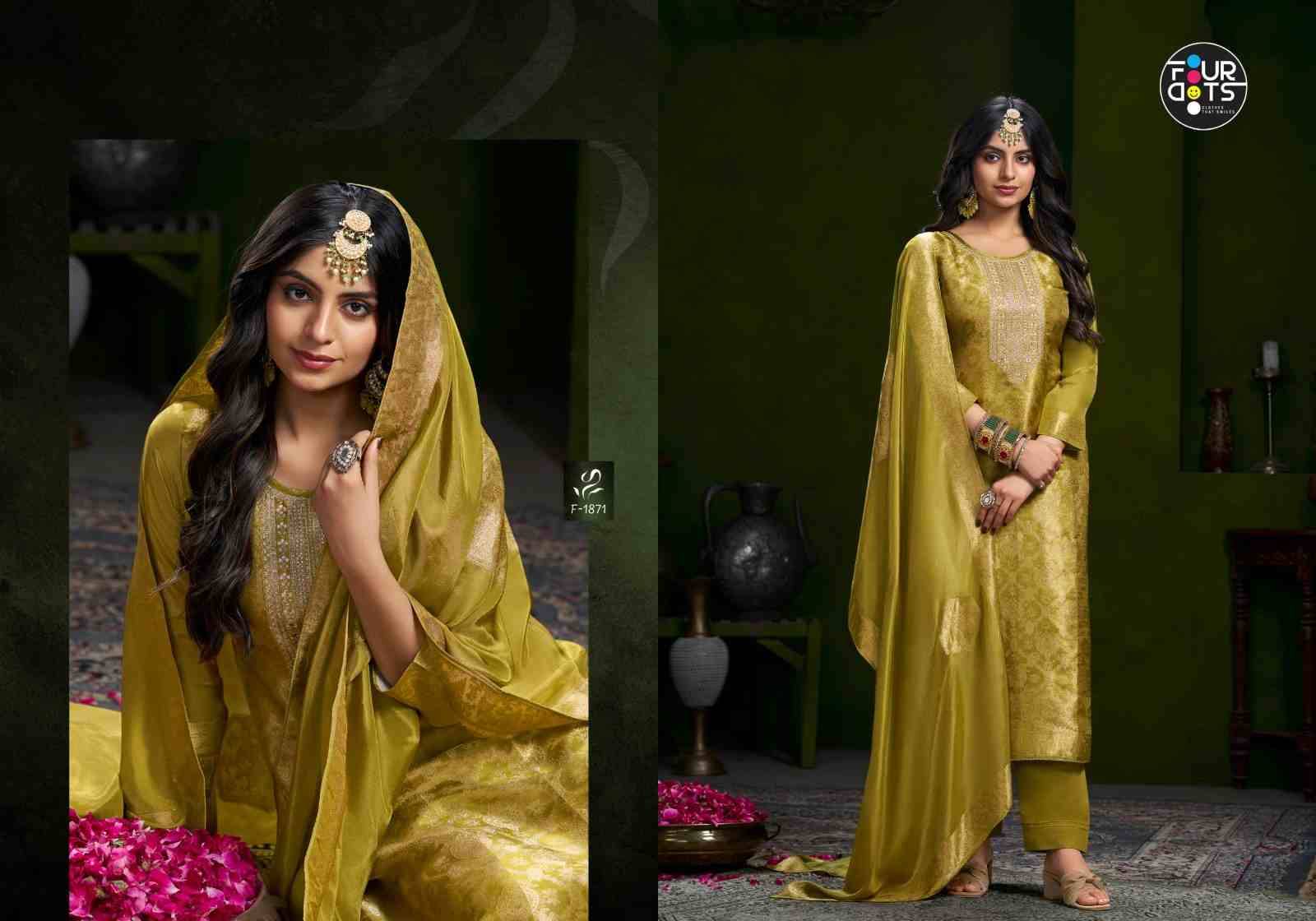 Romee By Four Dots 1871 To 1874 Series Designer Stylish Fancy Colorful Beautiful Party Wear & Ethnic Wear Collection Viscose Jacquard Silk Dresses At Wholesale Price