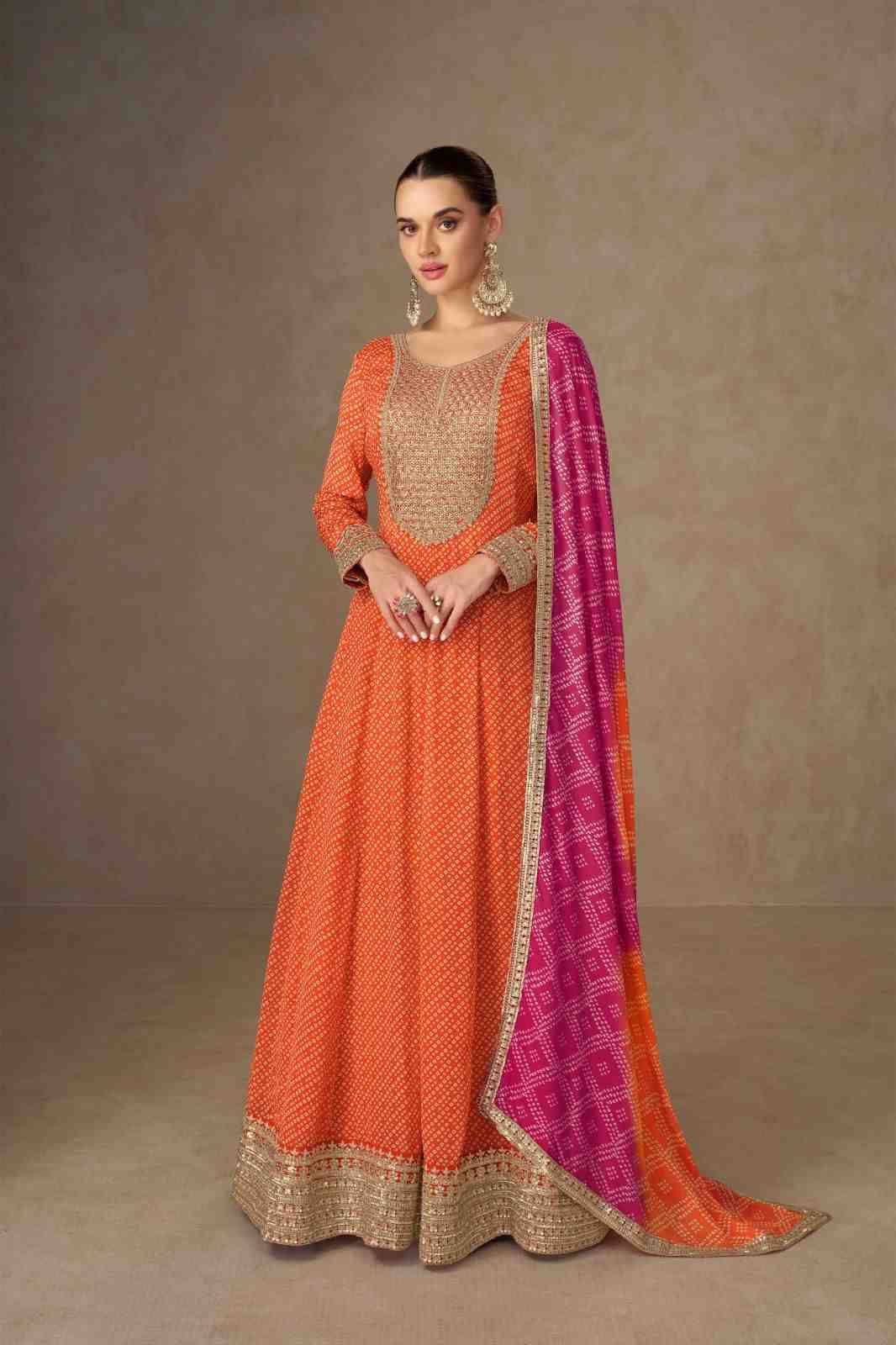 Saiyaara By Gulkayra Designer 7507-A To 7507-D Series Designer Stylish Fancy Colorful Beautiful Party Wear & Ethnic Wear Collection Chinnon Gown With Bottom At Wholesale Price