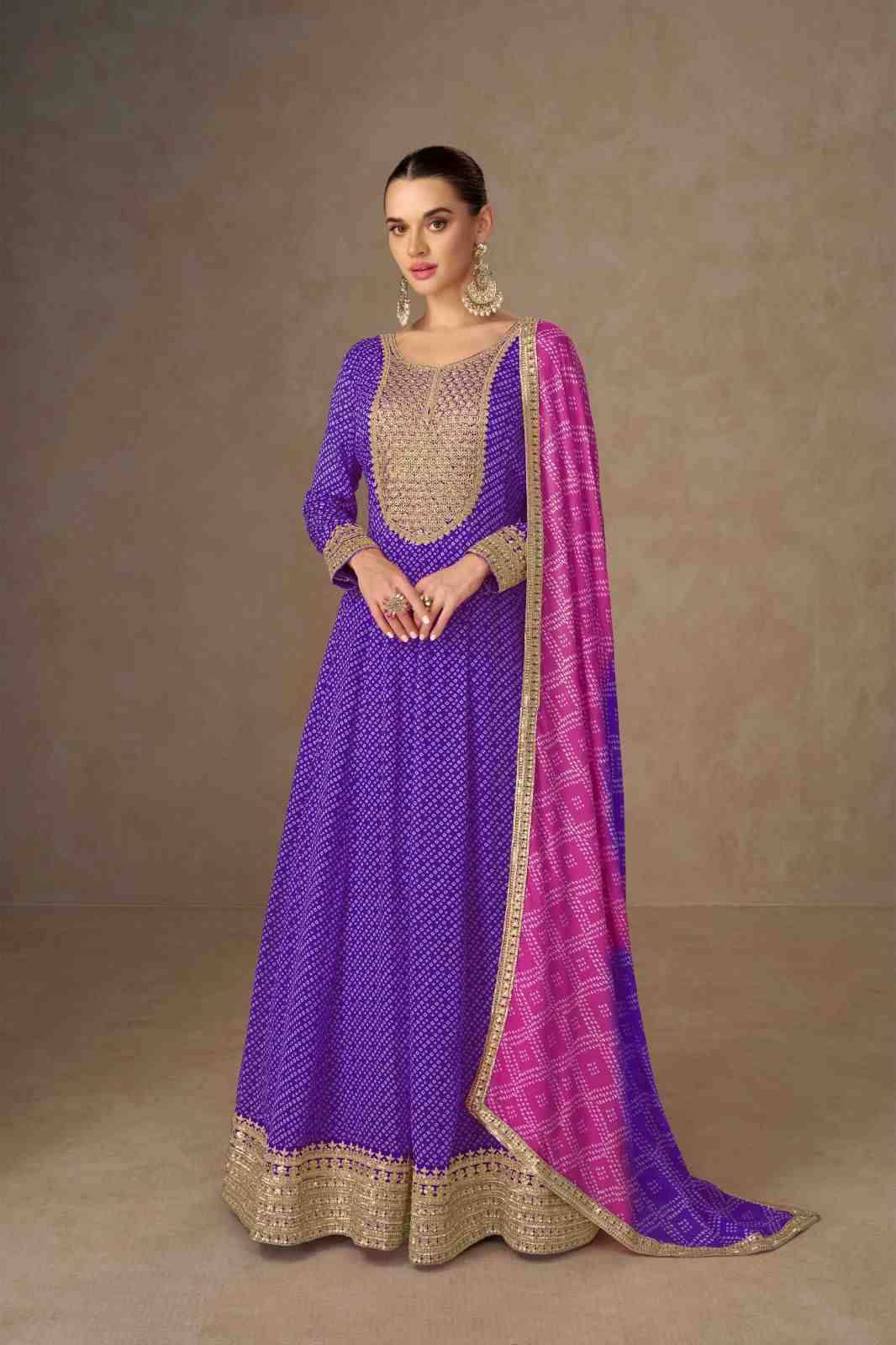 Saiyaara By Gulkayra Designer 7507-A To 7507-D Series Designer Stylish Fancy Colorful Beautiful Party Wear & Ethnic Wear Collection Chinnon Gown With Bottom At Wholesale Price