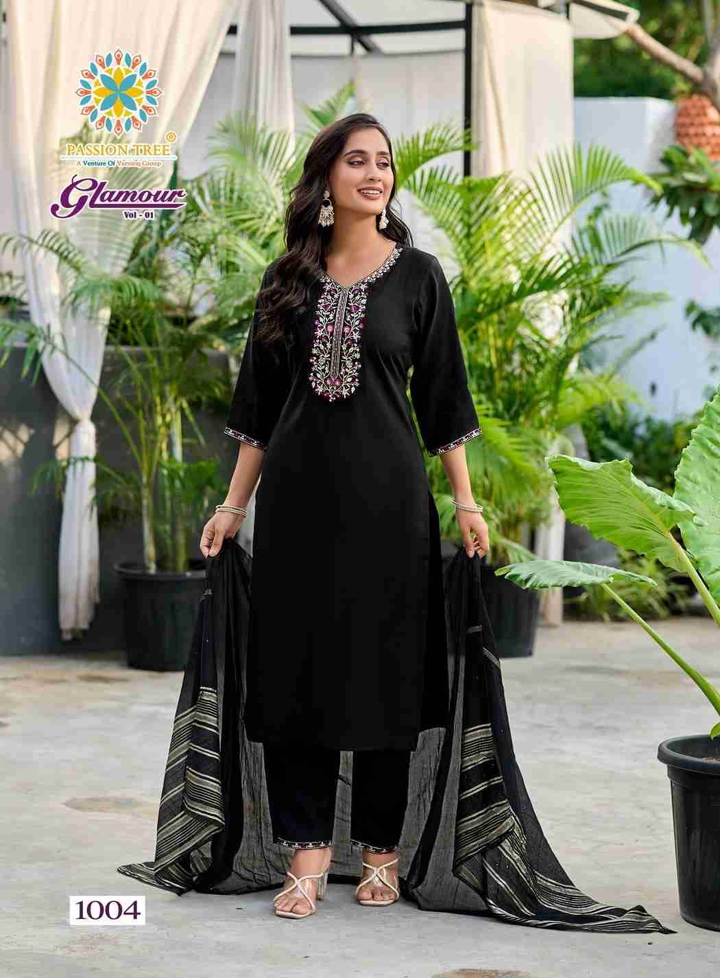 Glamour Vol-1 By Passion Tree 1001 To 1006 Series Beautiful Festive Suits Colorful Stylish Fancy Casual Wear & Ethnic Wear Roman Silk Dresses At Wholesale Price