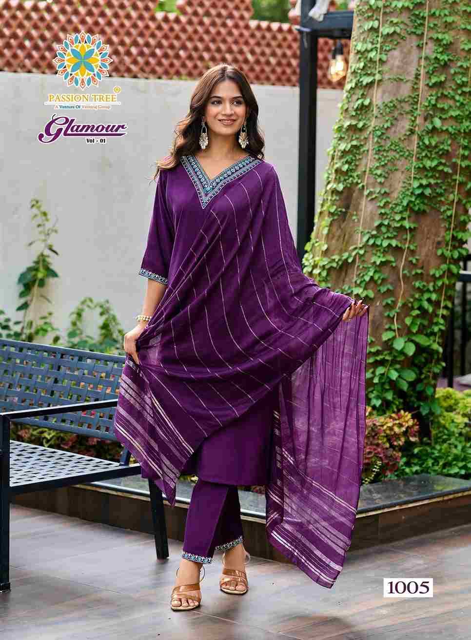 Glamour Vol-1 By Passion Tree 1001 To 1006 Series Beautiful Festive Suits Colorful Stylish Fancy Casual Wear & Ethnic Wear Roman Silk Dresses At Wholesale Price