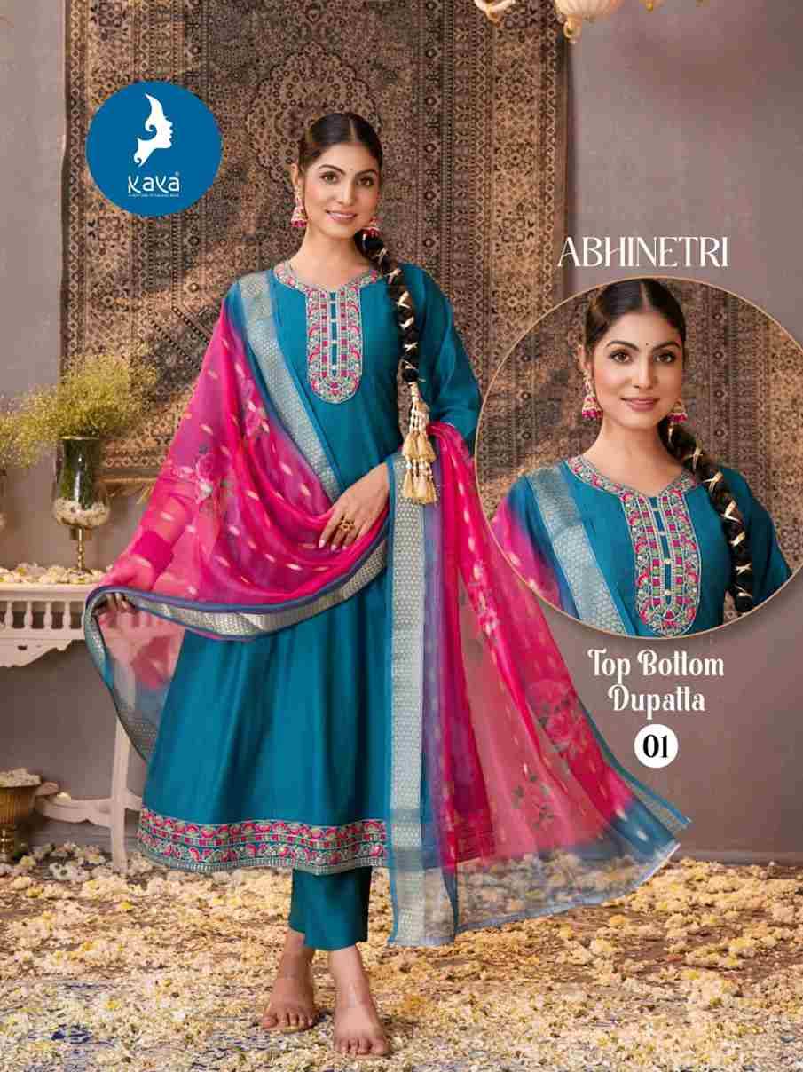 Abhinetri By Kaya 01 To 06 Series Designer Festive Suits Beautiful Stylish Fancy Colorful Party Wear & Occasional Wear Vertican Dresses At Wholesale Price