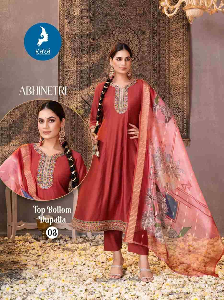 Abhinetri By Kaya 01 To 06 Series Designer Festive Suits Beautiful Stylish Fancy Colorful Party Wear & Occasional Wear Vertican Dresses At Wholesale Price