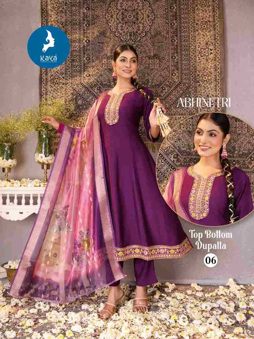 Abhinetri By Kaya 01 To 06 Series Designer Festive Suits Beautiful Stylish Fancy Colorful Party Wear & Occasional Wear Vertican Dresses At Wholesale Price