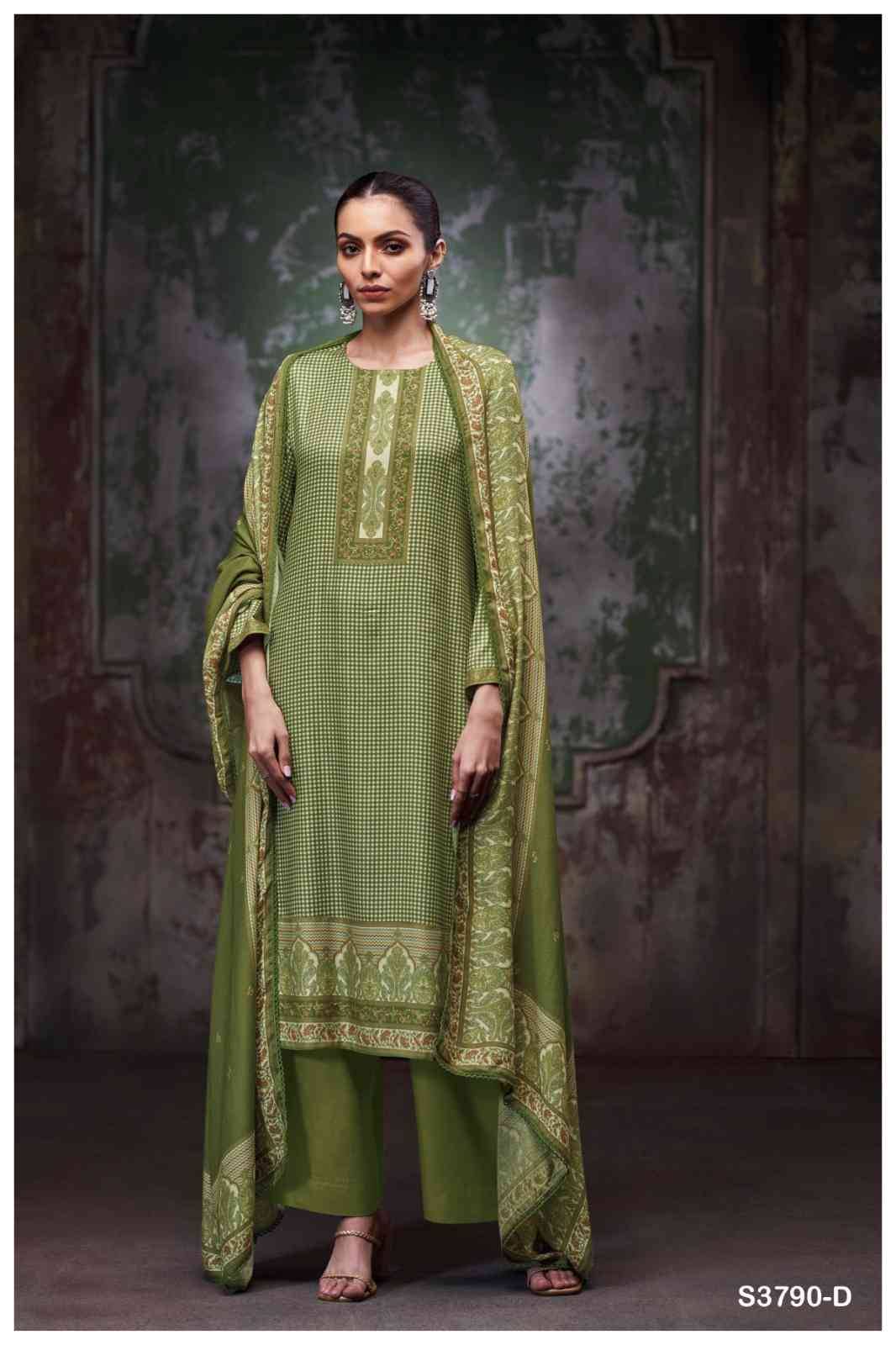 Dritika-3790 By Ganga Fashion 3790-A To 3790-D Series Beautiful Festive Suits Colorful Stylish Fancy Casual Wear & Ethnic Wear Pure Pashmina Dresses At Wholesale Price
