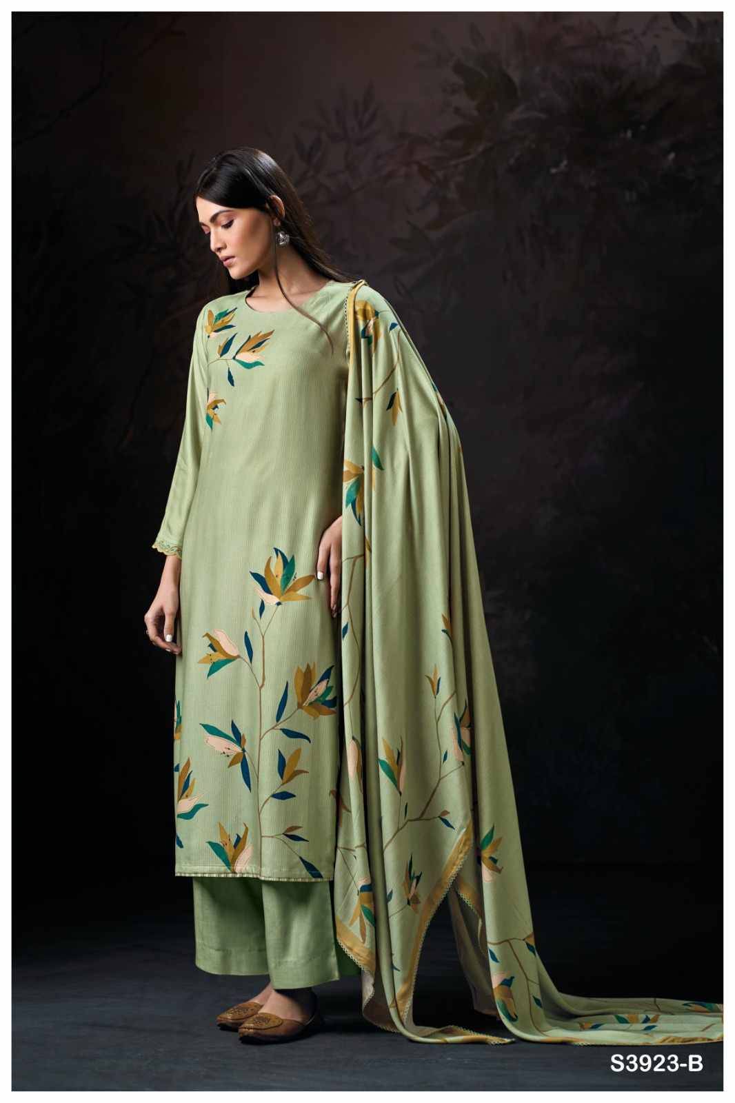 Frida-2923 By Ganga Fashion 3923-A To 3923-D Series Beautiful Festive Suits Colorful Stylish Fancy Casual Wear & Ethnic Wear Pure Pashmina Dresses At Wholesale Price