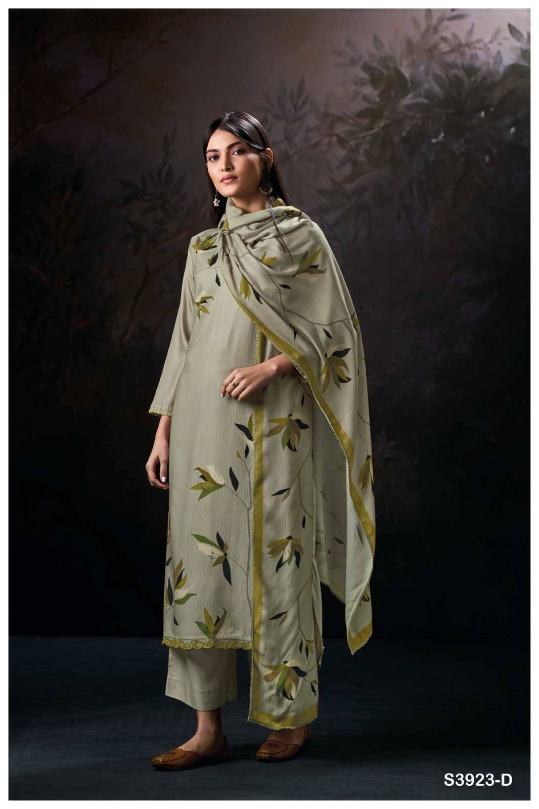 Frida-2923 By Ganga Fashion 3923-A To 3923-D Series Beautiful Festive Suits Colorful Stylish Fancy Casual Wear & Ethnic Wear Pure Pashmina Dresses At Wholesale Price