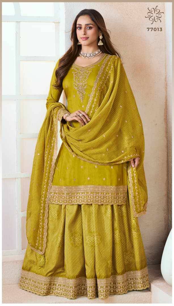 Bhavya By Kuleesh 77011 To 77014 Series Designer Festive Suits Collection Beautiful Stylish Fancy Colorful Party Wear & Occasional Wear Silk Dresses At Wholesale Price