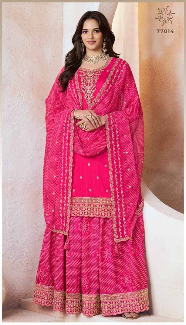 Bhavya By Kuleesh 77011 To 77014 Series Designer Festive Suits Collection Beautiful Stylish Fancy Colorful Party Wear & Occasional Wear Silk Dresses At Wholesale Price