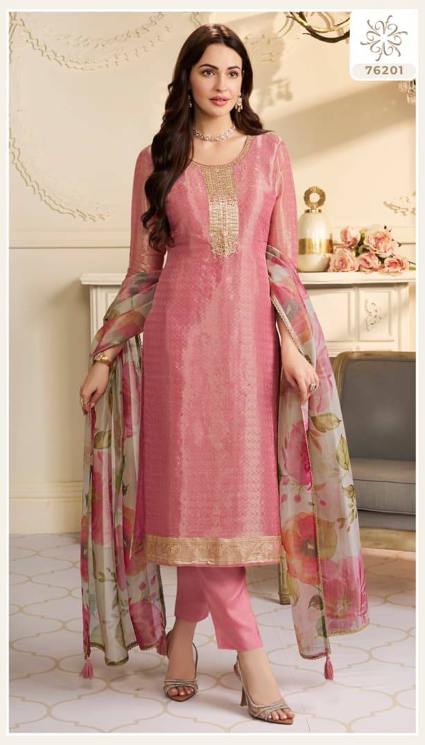 Kanchi By Kuleesh 76201 To 76204 Series Designer Festive Suits Collection Beautiful Stylish Fancy Colorful Party Wear & Occasional Wear Silk Dresses At Wholesale Price