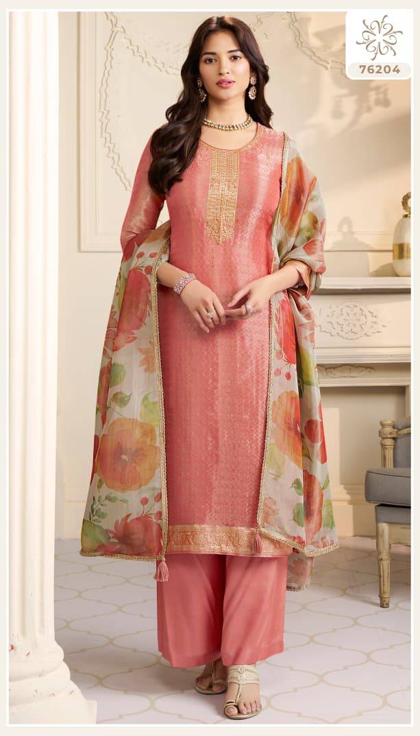 Kanchi By Kuleesh 76201 To 76204 Series Designer Festive Suits Collection Beautiful Stylish Fancy Colorful Party Wear & Occasional Wear Silk Dresses At Wholesale Price