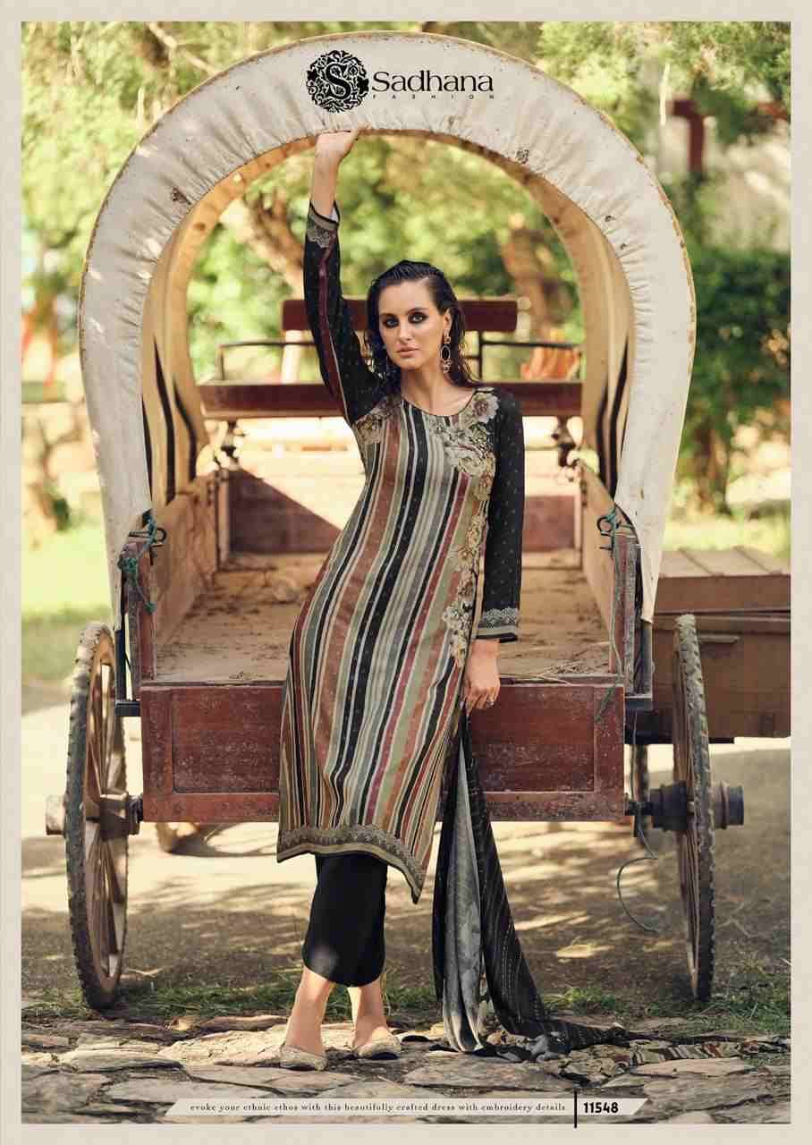 The Florence By Sadhana Fashion 11548 To 11553 Series Designer Festive Suits Beautiful Fancy Stylish Colorful Party Wear & Occasional Wear Pure Viscose Pashmina Print Dresses At Wholesale Price
