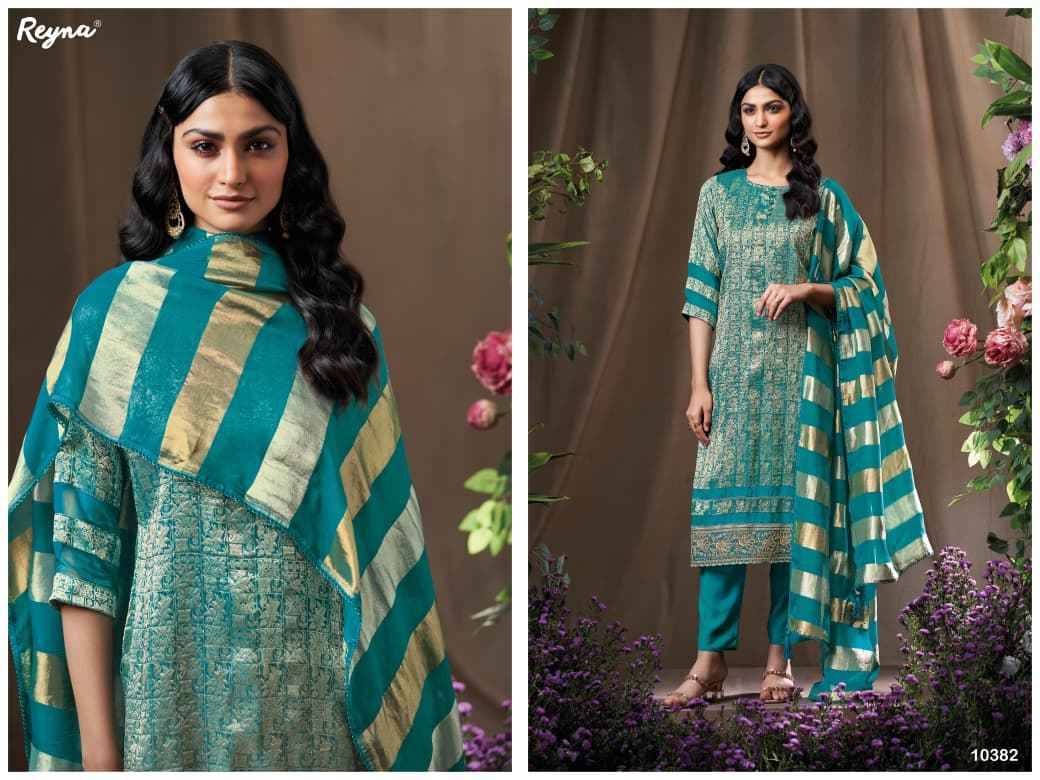 Elin By Reyna 10380 To 10383 Series Beautiful Festive Suits Colorful Stylish Fancy Casual Wear & Ethnic Wear Pure Banarasi Brocade Dresses At Wholesale Price