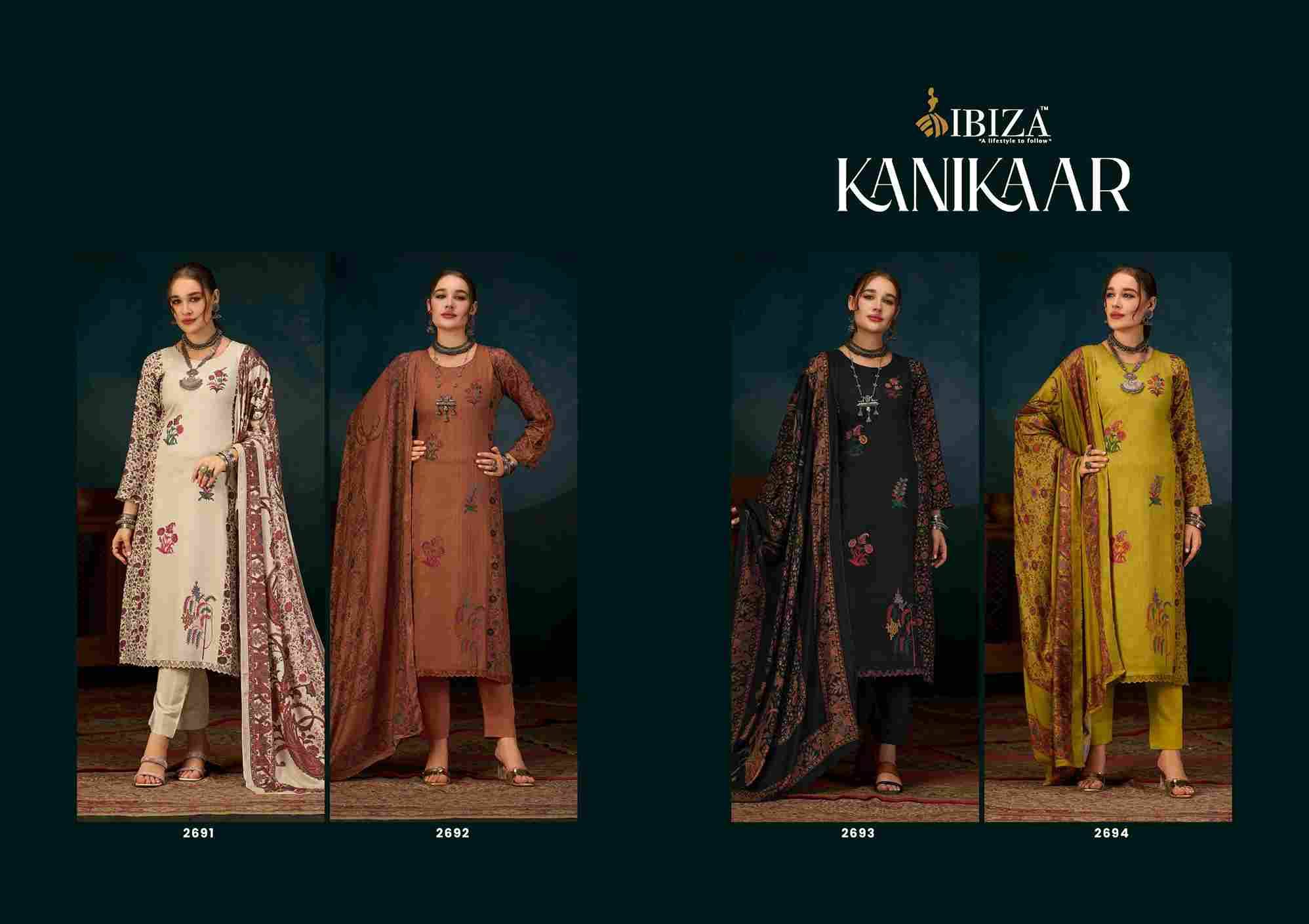 Kanikaar By Ibiza 2691 To 2694 Series Beautiful Festive Suits Colorful Stylish Fancy Casual Wear & Ethnic Wear Pure Viscose Pashmina Dresses At Wholesale Price