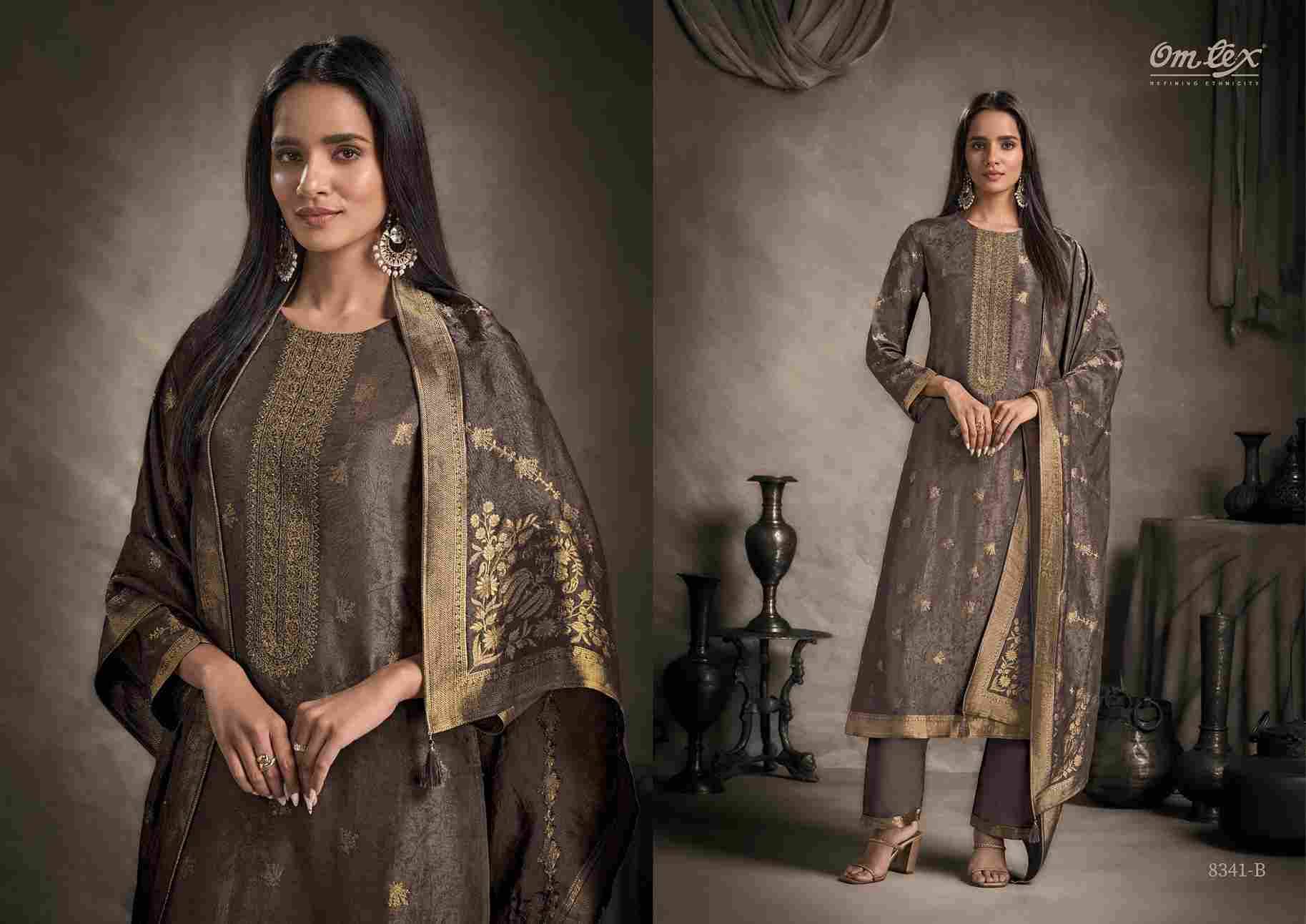 Prayaga By Om Tex 8341-A To 8341-D Series Beautiful Festive Suits Colorful Stylish Fancy Casual Wear & Ethnic Wear Jacquard Silk Dresses At Wholesale Price