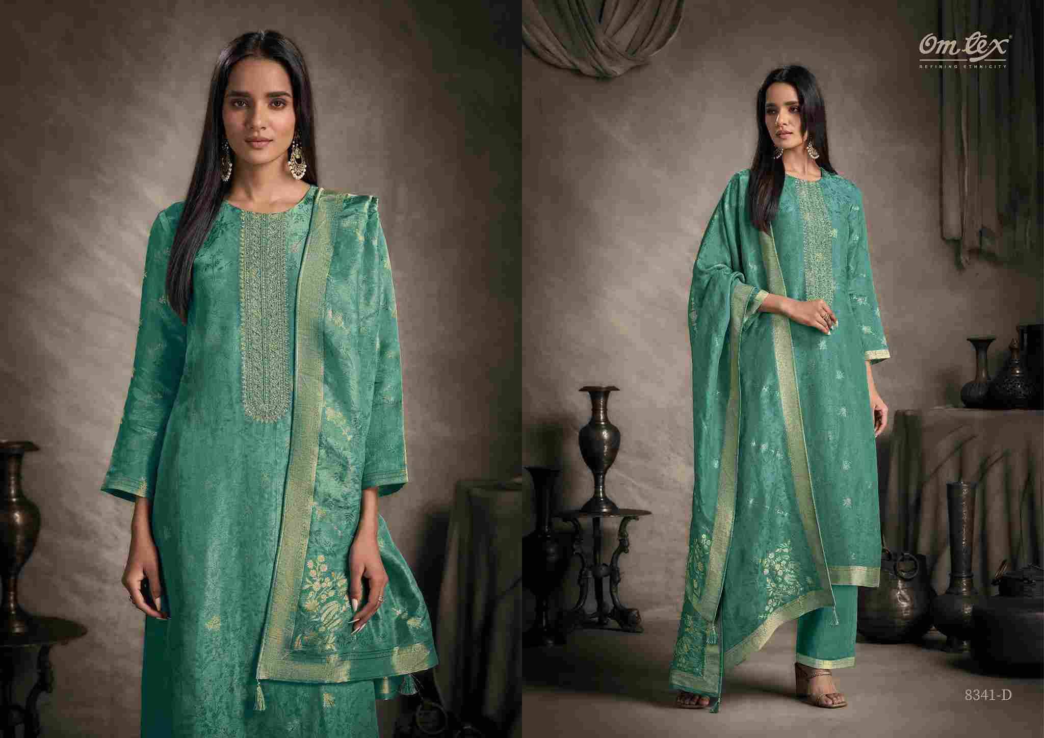 Prayaga By Om Tex 8341-A To 8341-D Series Beautiful Festive Suits Colorful Stylish Fancy Casual Wear & Ethnic Wear Jacquard Silk Dresses At Wholesale Price