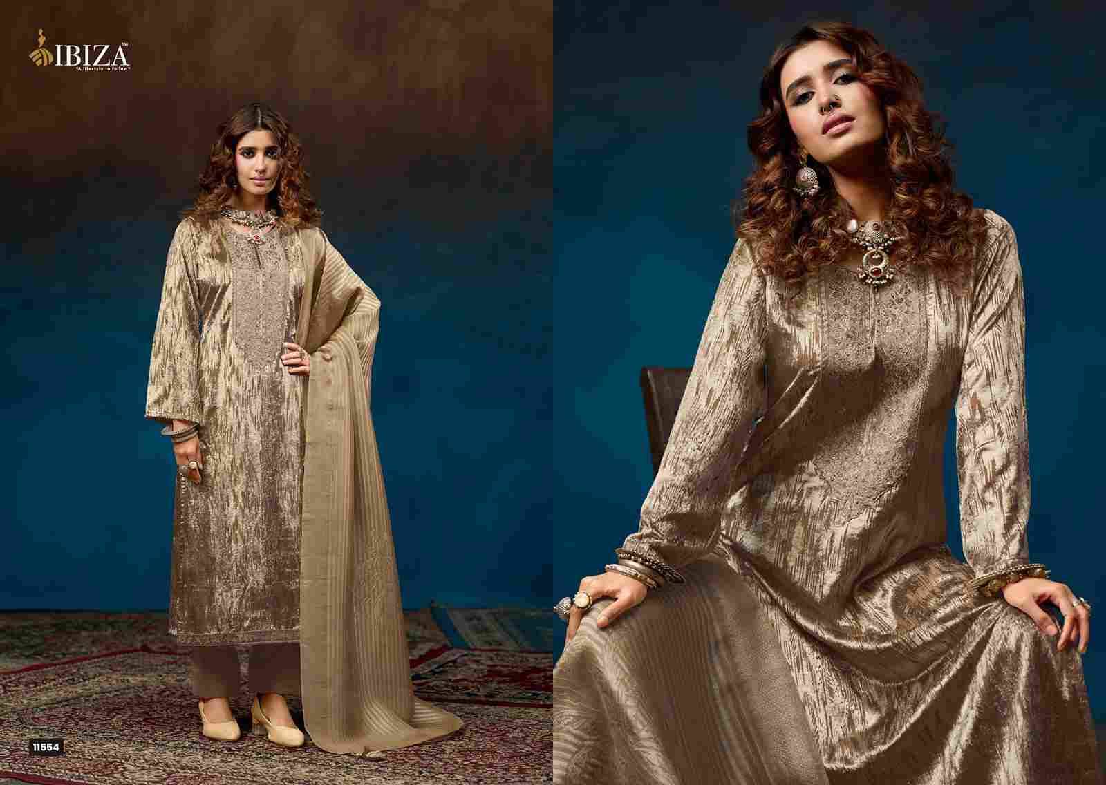 Raah By Ibiza 11551 To 11554 Series Beautiful Festive Suits Colorful Stylish Fancy Casual Wear & Ethnic Wear Pure Velvet Brasso Dresses At Wholesale Price