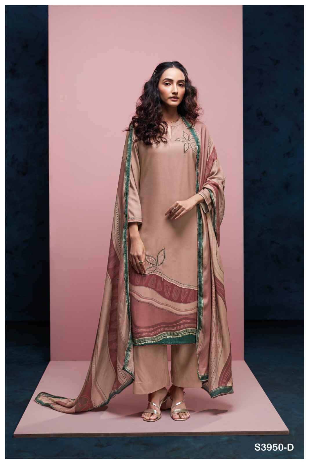 Inika-3950 By Ganga Fashion 3950-A To 3950-D Series Beautiful Festive Suits Colorful Stylish Fancy Casual Wear & Ethnic Wear Pure Pashmina Dresses At Wholesale Price