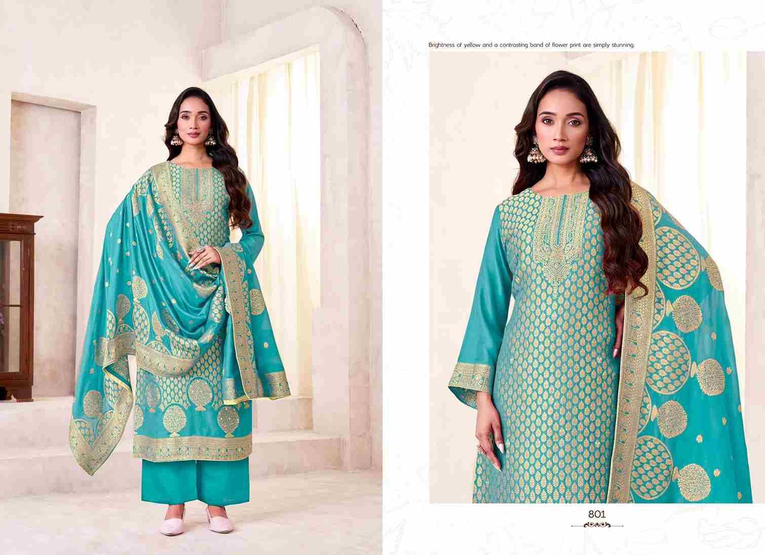 Mahira By Tanishk Fashion 801 To 804 Series Beautiful Festive Suits Colorful Stylish Fancy Casual Wear & Ethnic Wear Muslin Jacquard Dresses At Wholesale Price