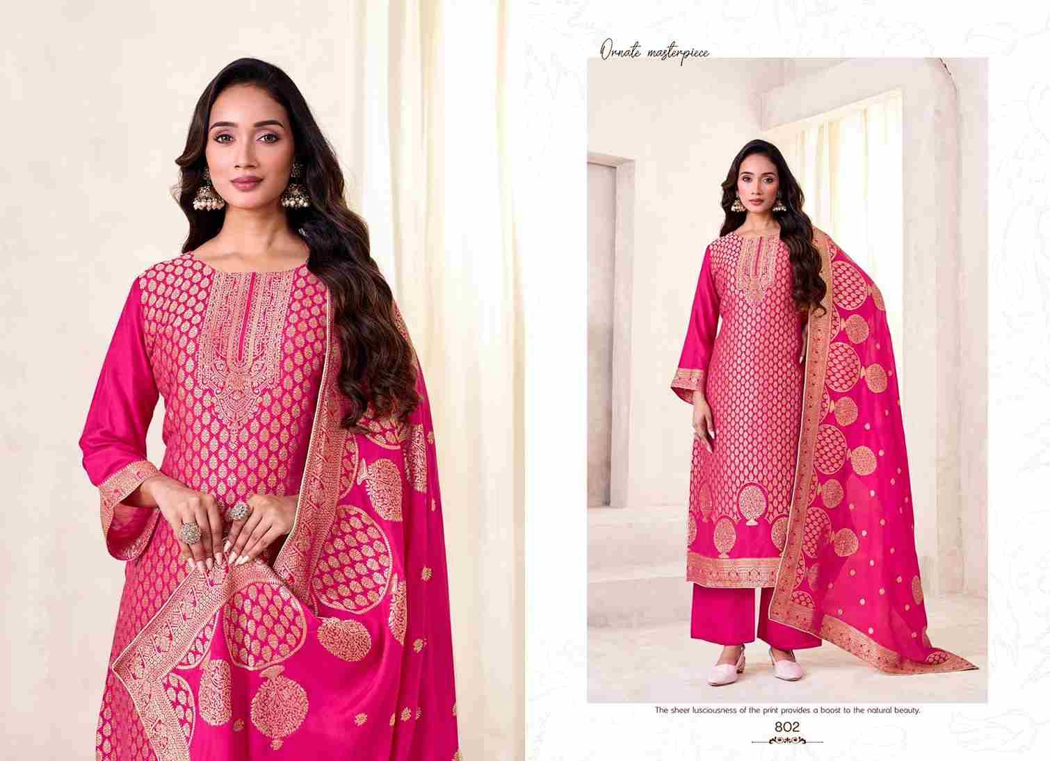 Mahira By Tanishk Fashion 801 To 804 Series Beautiful Festive Suits Colorful Stylish Fancy Casual Wear & Ethnic Wear Muslin Jacquard Dresses At Wholesale Price