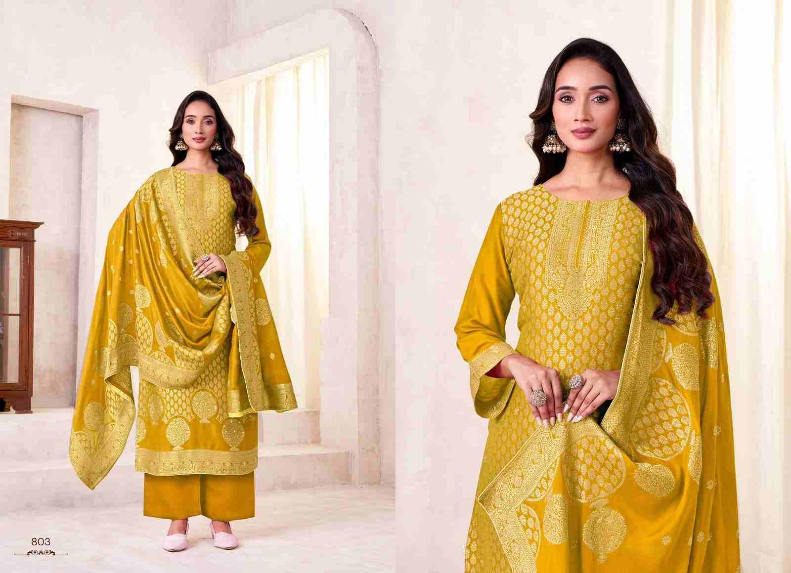Mahira By Tanishk Fashion 801 To 804 Series Beautiful Festive Suits Colorful Stylish Fancy Casual Wear & Ethnic Wear Muslin Jacquard Dresses At Wholesale Price