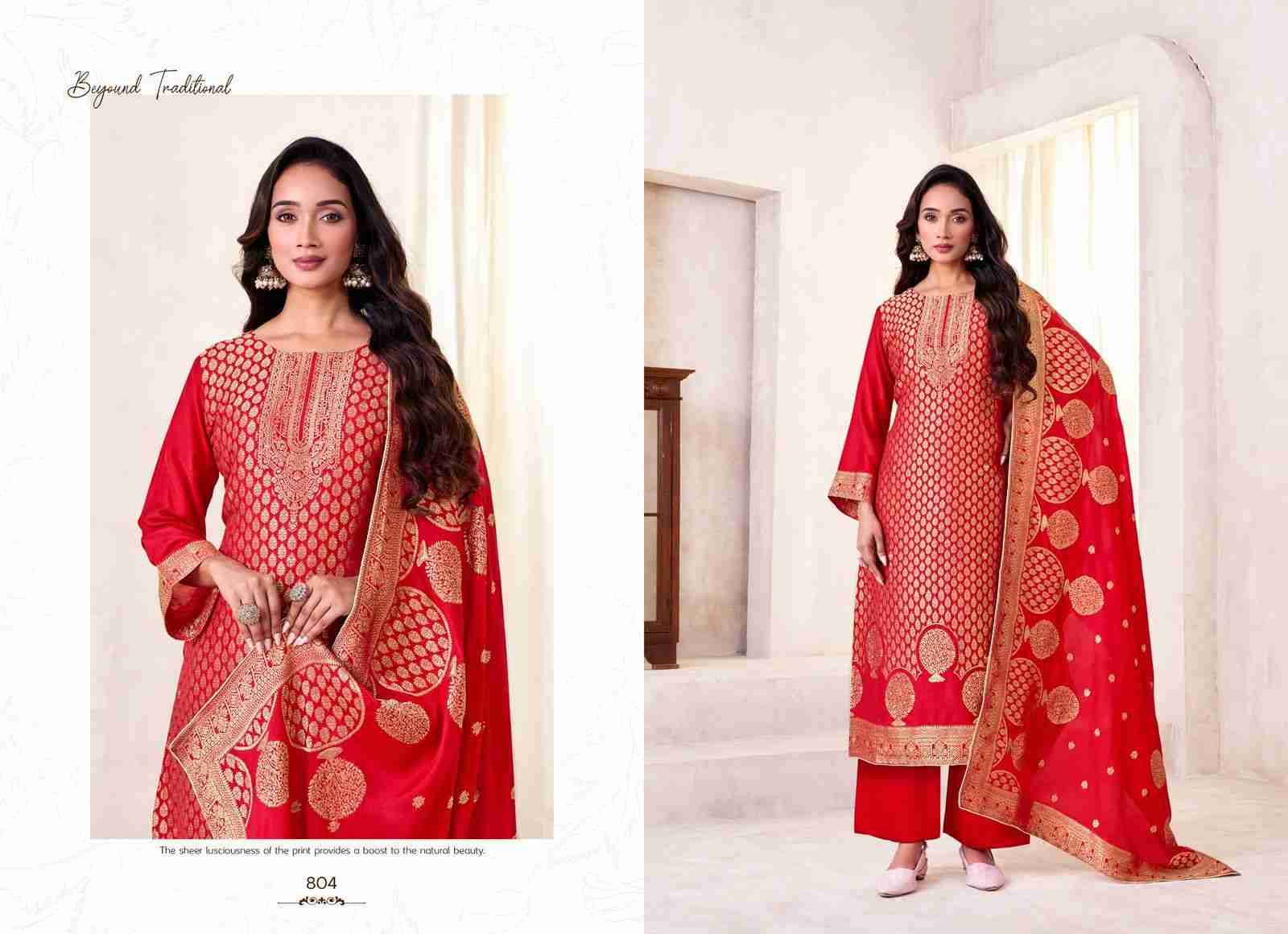 Mahira By Tanishk Fashion 801 To 804 Series Beautiful Festive Suits Colorful Stylish Fancy Casual Wear & Ethnic Wear Muslin Jacquard Dresses At Wholesale Price